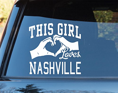 Dabbledown Decals - This Girl Loves Nashville Vinyl Sticker for Car Window, Truck, Laptop, Tablet - Perfect for Travel Lovers & City Pride