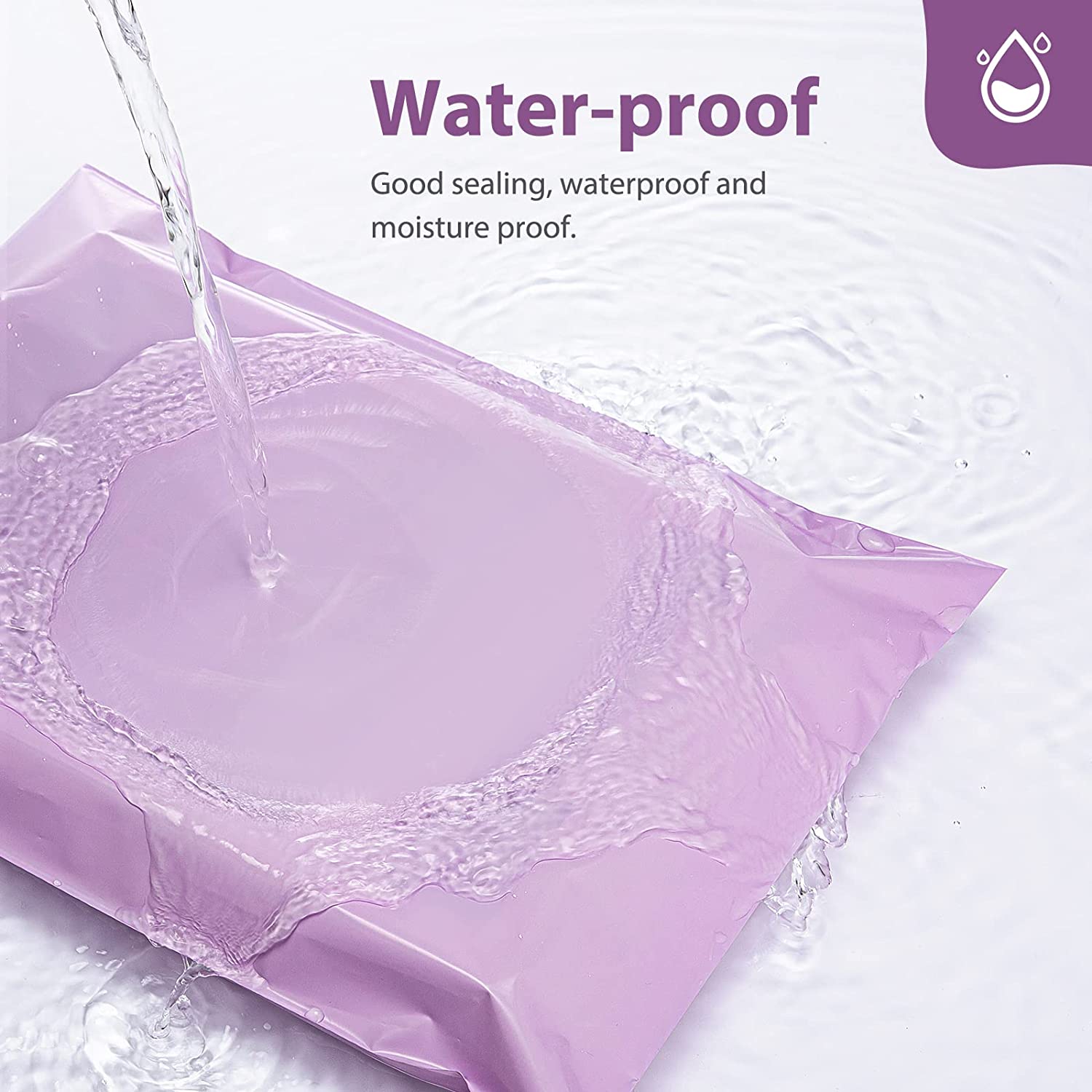 12x15.5 Inch Light Purple Poly Mailer Envelope Shipping Bags - Waterproof Mailing Pouches for Ecommerce, Clothing, Jewelry & Small Business Shipments
