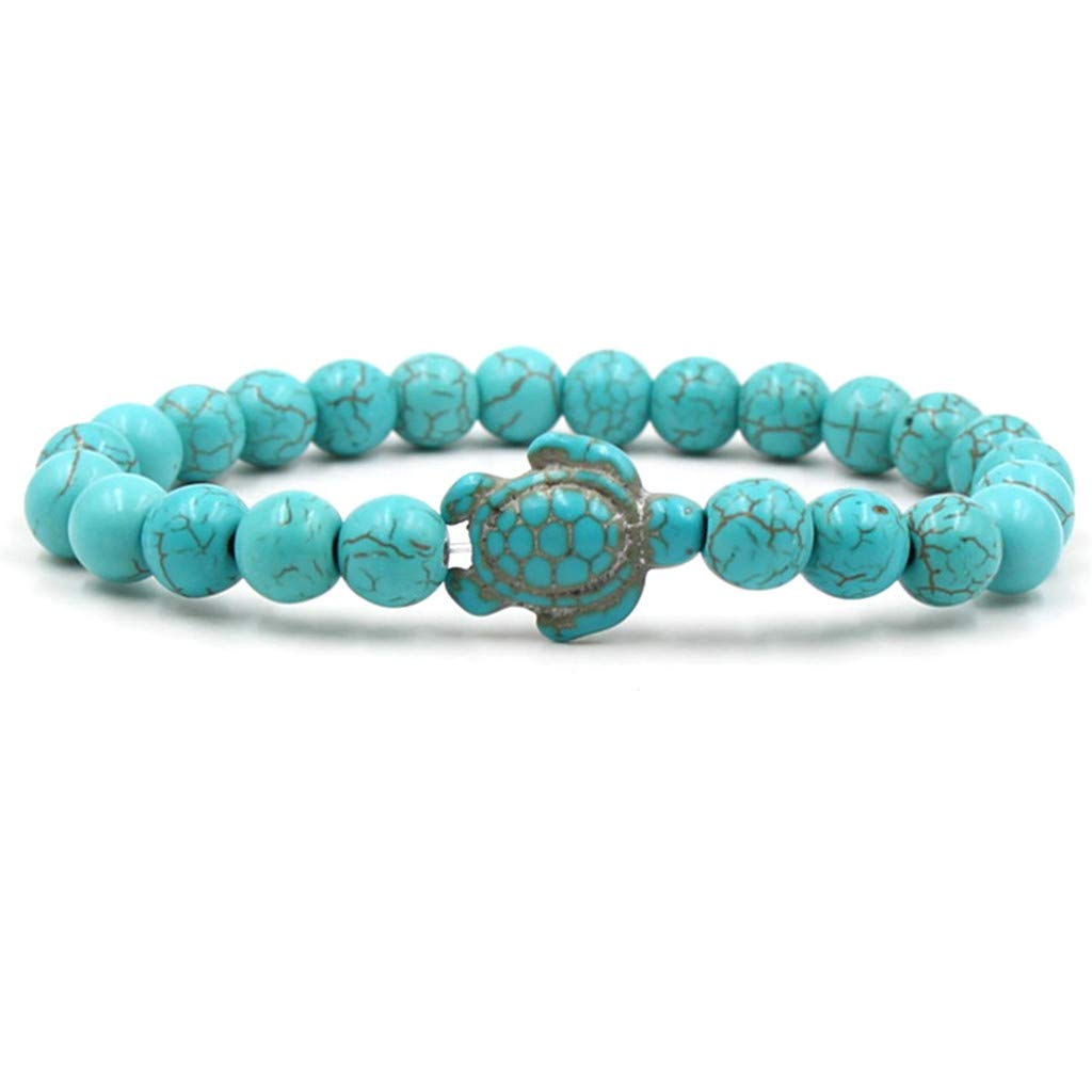Bohemian Style Turquoise Turtle Pendant Beaded Bracelet for Women - Unique Birthday & Mother's Day Jewelry Gift - Perfect for Casual Wear, Boho Fashion & Special Occasions