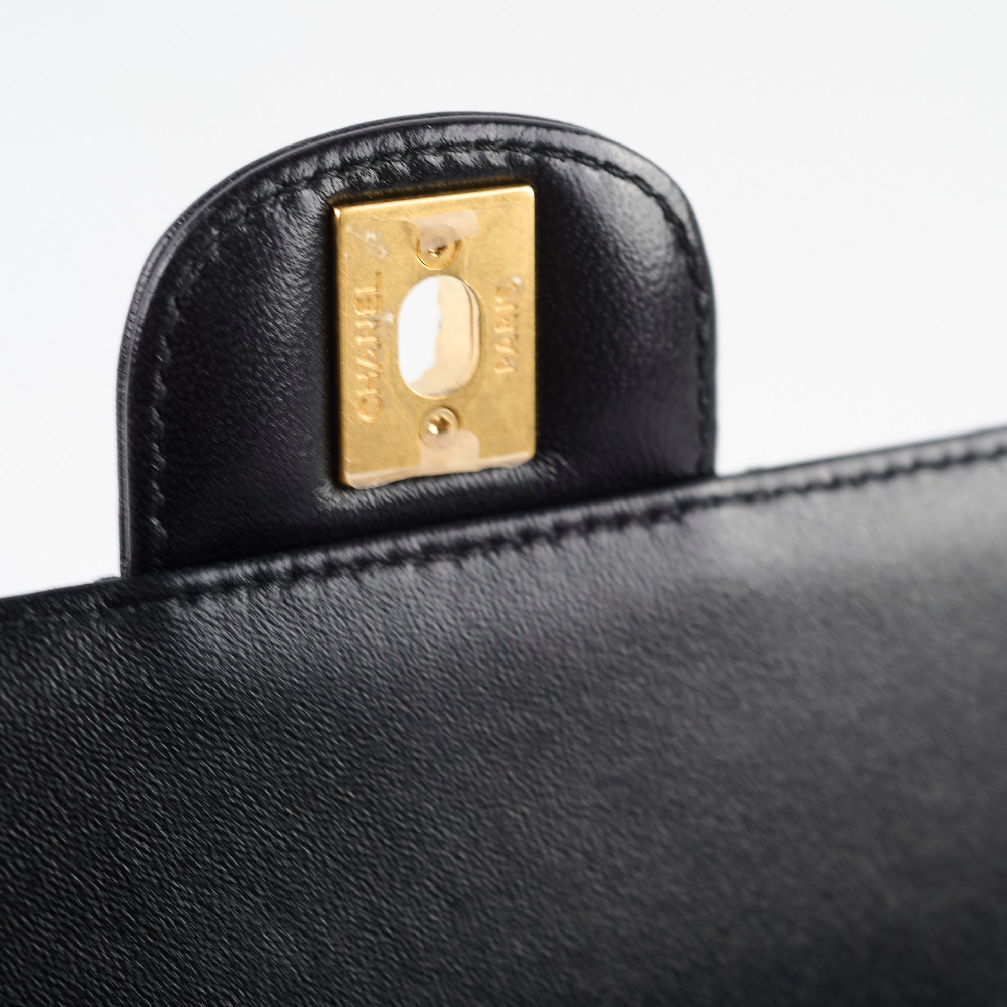 Chanel 2024 Seasonal Classic Flap Top Handle Bag - Genuine Lambskin Leather in Black | Luxury Designer Handbag for Women, Perfect for Evening Events & Special Occasions