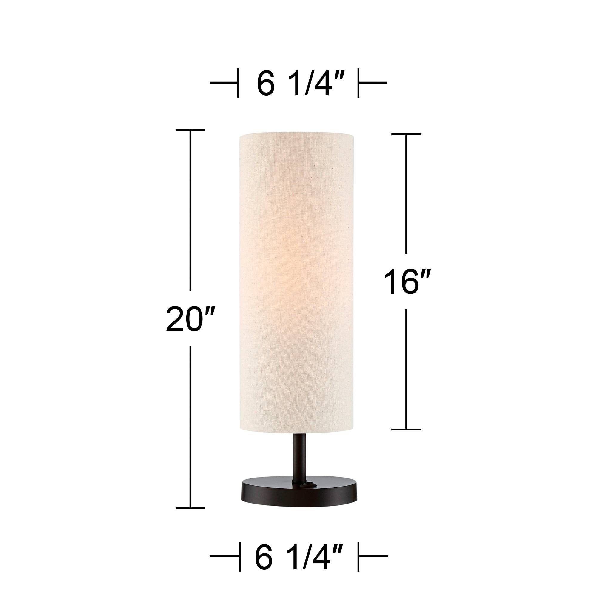 360 Lighting Heyburn Modern Accent Table Lamps - Set of 2, 20