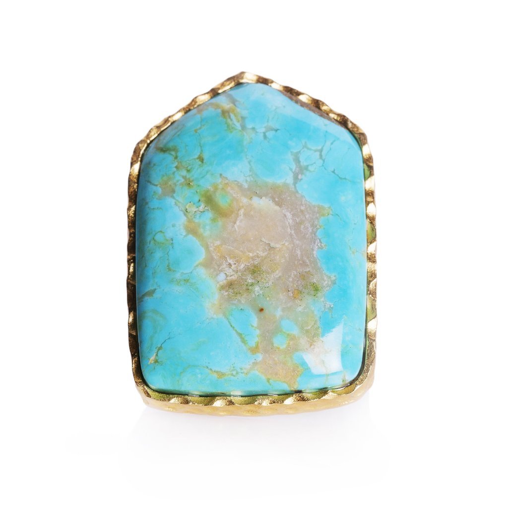 Shield Ring with Turquoise Stone - Elegant Boho Jewelry for Women | Perfect for Everyday Wear, Gifts & Special Occasions