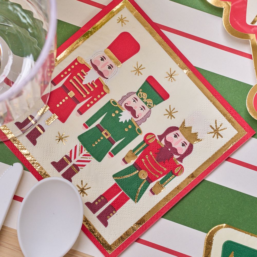 Premium Nutcracker Christmas Table Decor Set - Holiday Dinner Party Centerpiece for Festive Season
