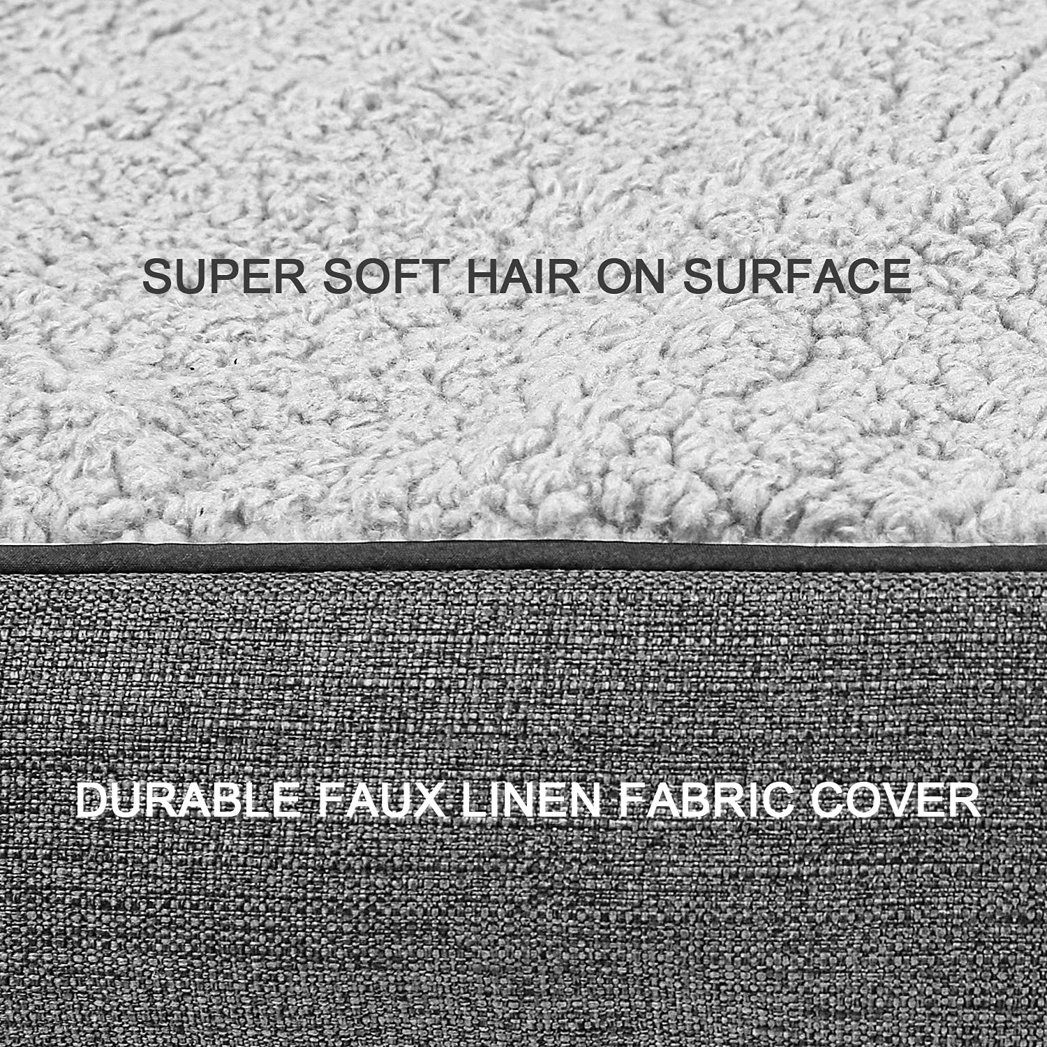 Orthopedic Dog Bed for Large Dogs - Washable Bolster Couch Pet Bed with Non-Skid Foam Mat - Perfect for Living Room, Bedroom & Pet-Friendly Spaces