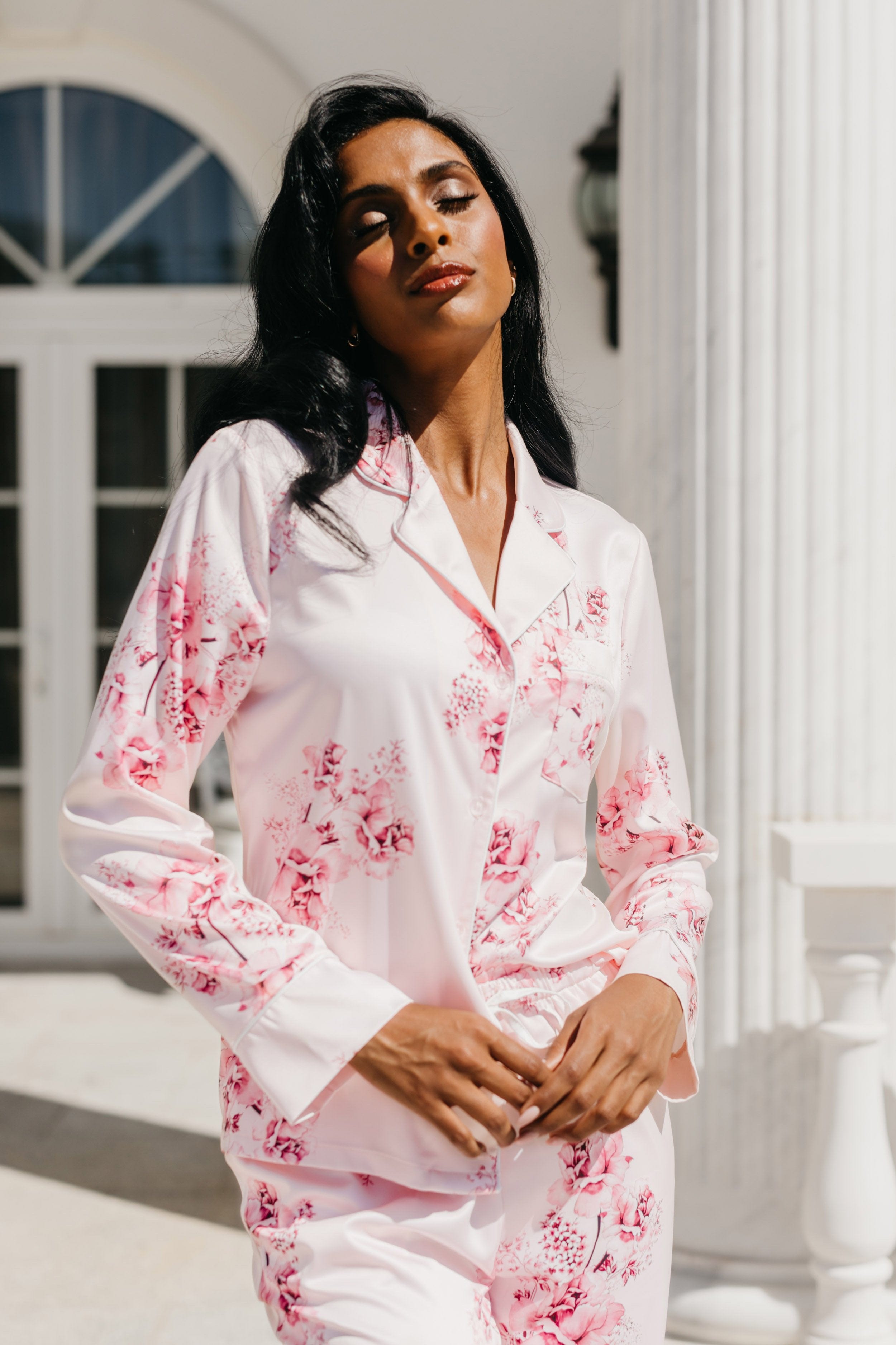 Katerina Floral Printed Pajama Set for Women - Soft & Comfortable Sleepwear - Perfect for Lounging, Bedtime & Relaxation