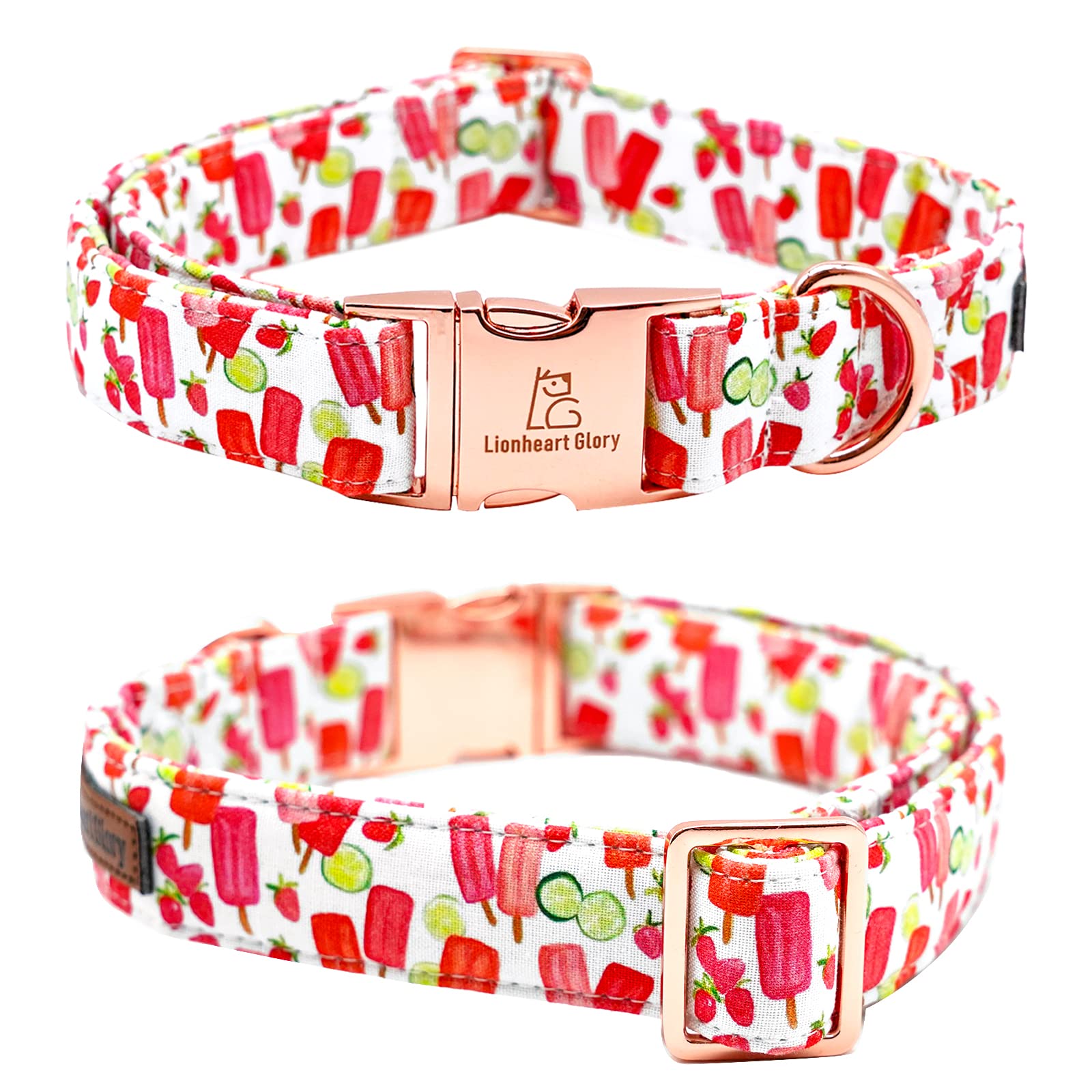 **Lionheart Glory Dog Collar with Bow - Cute Popsicle Print Bowtie Collar for Medium Dogs | Perfect Gift for Pet Lovers | Ideal for Walks, Parties & Photo Shoots**