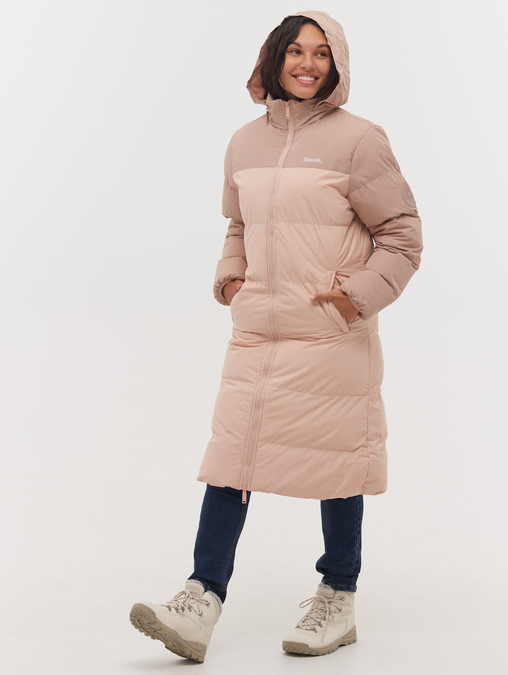 Stylish Phyllis Two-Tone Long Parka Coat for Women - Waterproof Winter Jacket with Hood - Perfect for Outdoor Activities & Cold Weather Fashion