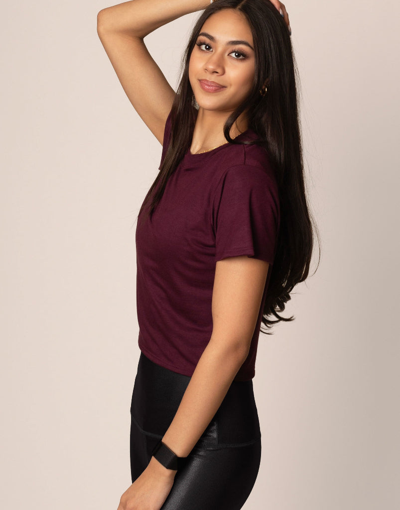 Premium Essential Tee in Cabernet Red - Soft Cotton Comfort Fit T-Shirt for Men & Women - Perfect for Casual Wear, Layering, and Everyday Outfits