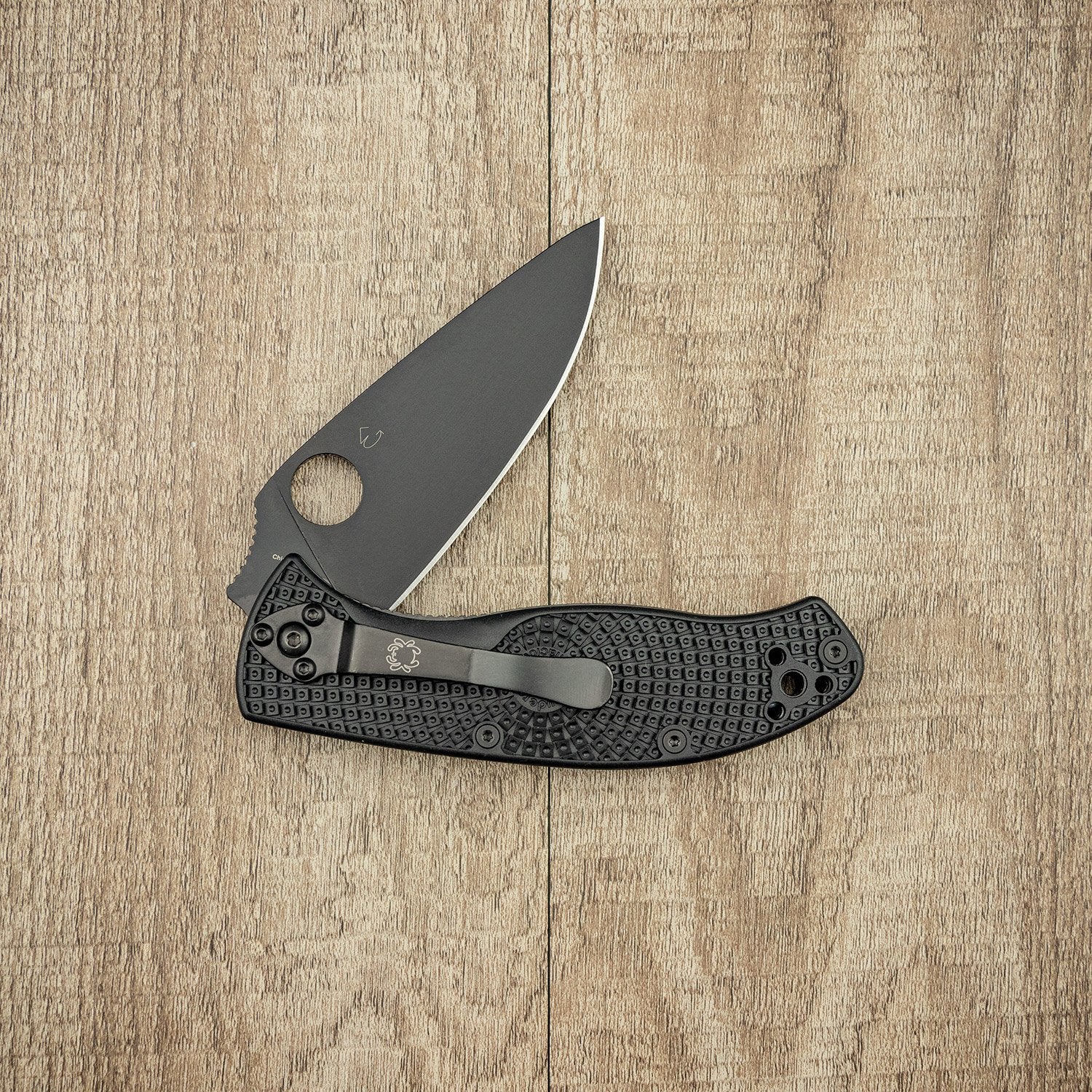Spyderco Tenacious Lightweight Black Folding Knife - EDC Pocket Knife for Camping, Hiking & Outdoor Adventures