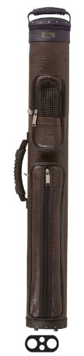 ELITE 2 Butts & 2 Shafts Vinyl Pool Cue Case with Phone Pouch - Durable Billiard Accessory for Players & Tournament Travel