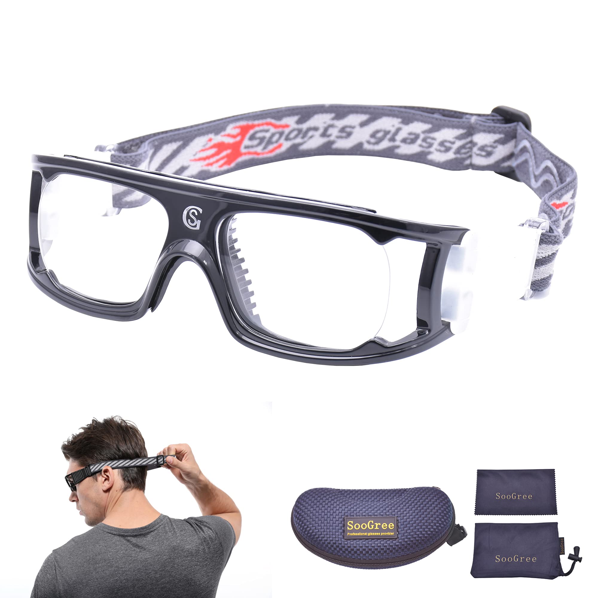 SooGree Basketball Sports Goggles - Anti-Fog Protective Eyewear for Men & Women - Shatterproof Safety Glasses for Basketball, Cycling & Outdoor Sports