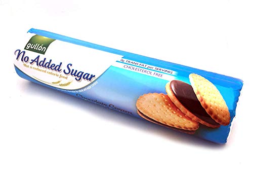 Gullon Sugar Free Chocolate Creme Sandwich Cookies - No Sugar Added, No Cholesterol, No Trans Fat, 8.8 oz (250g) - Perfect for Keto Diet, Diabetic Snacks & Healthy Lifestyle