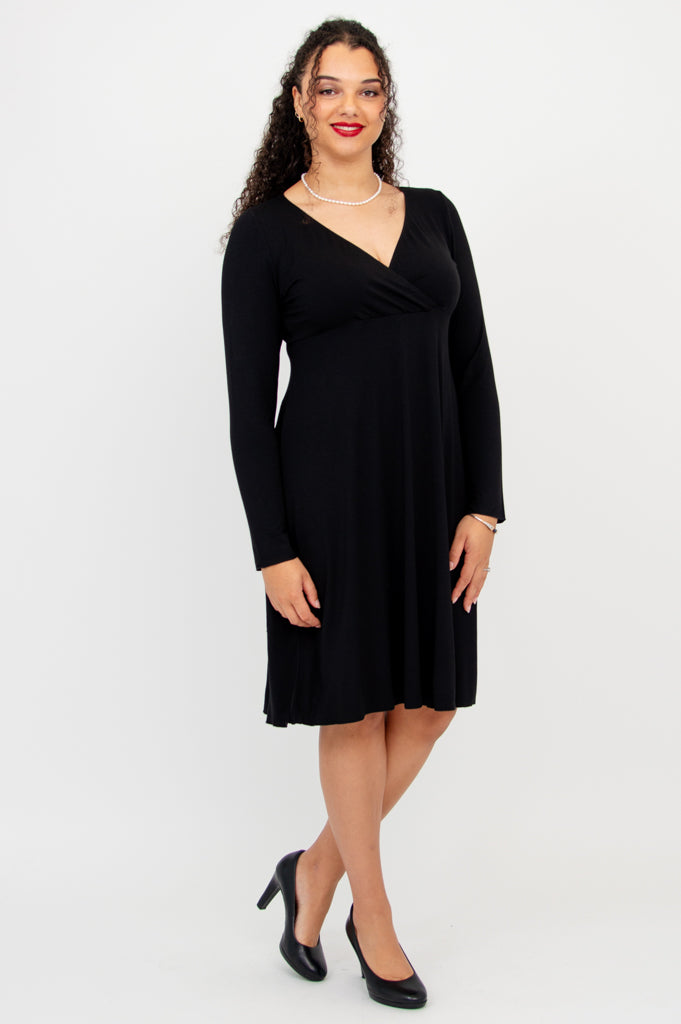 Denver Women's Black Bamboo Dress - Soft & Breathable Summer Dress for Casual Wear, Office & Outdoor Activities
