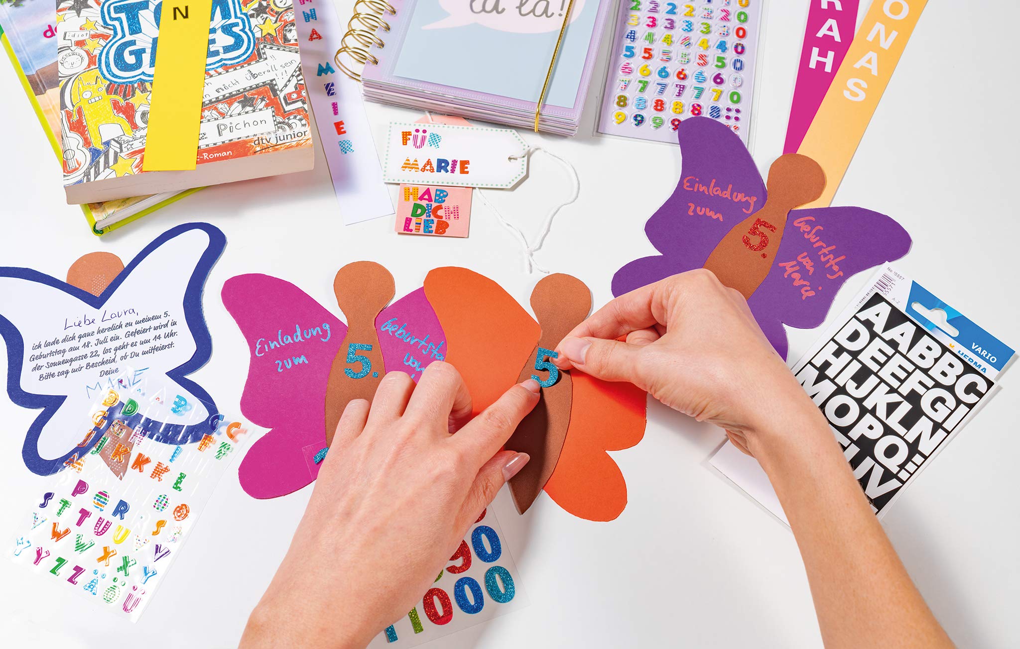 Hermas Alphabet Letter Stickers A-Z with Funny Faces - Self-Adhesive Paper Stickers for Scrapbooking, DIY Crafts, and Kids' School Projects - Perfect for Journals, Planners, and Classroom Decorations