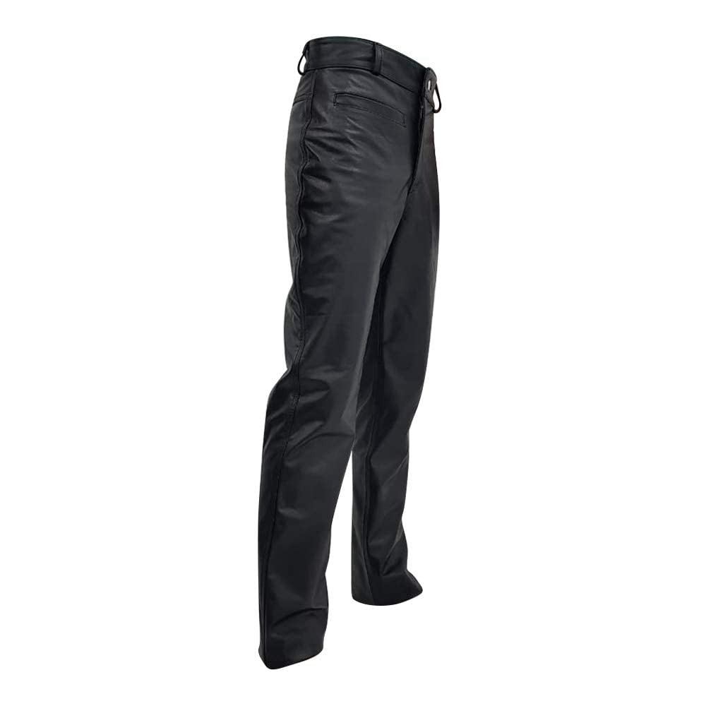 MFP Main Force Patrol Gibson Max Motorcycle Biker Black Leather Jeans Pants for Men - Durable Riding Gear for Harley, Cruiser & Adventure Bikes