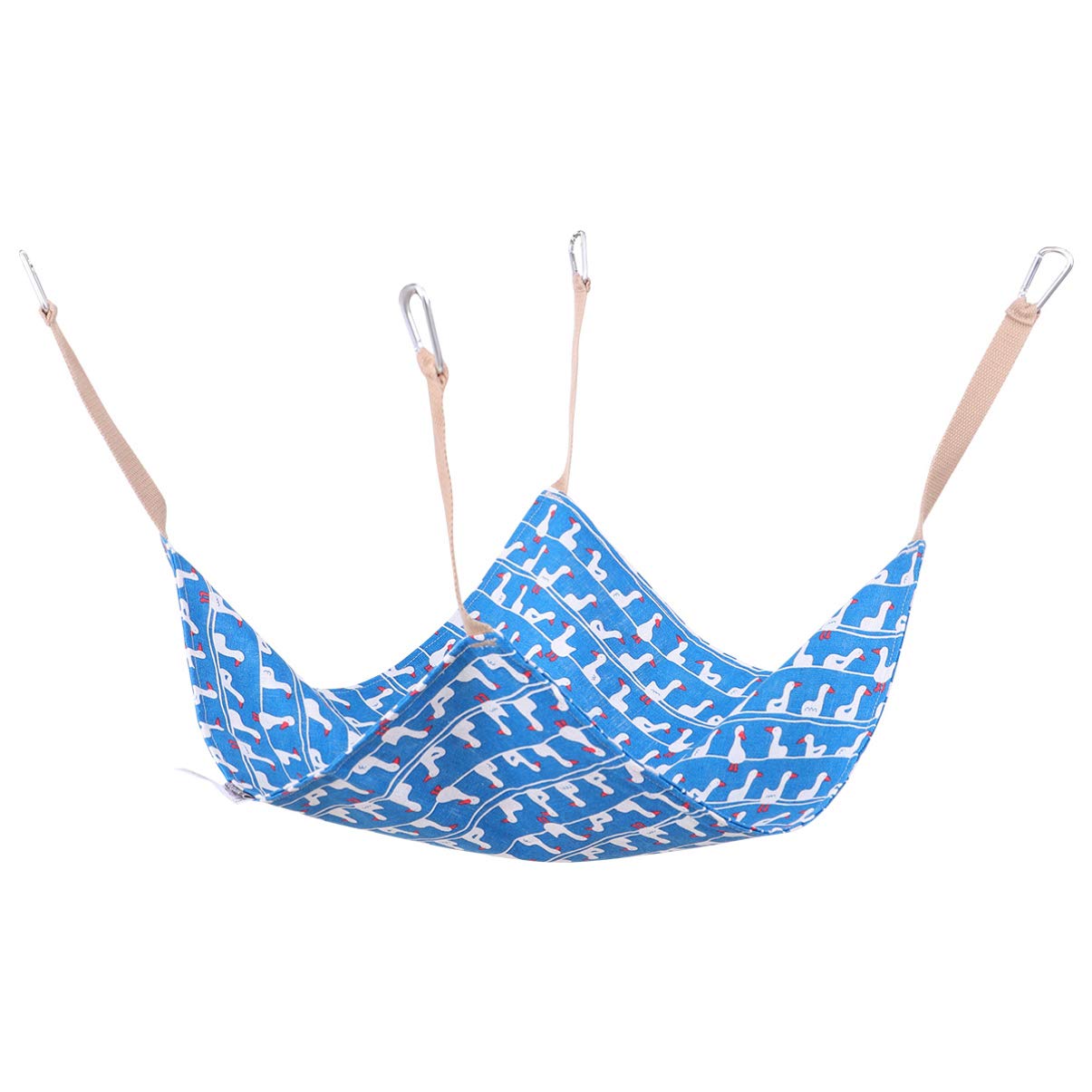 NUOBESTY Blue Cat Hanging Hammock - Cooling Pet Bed for Summer, Breathable Mesh Cat Seat for Cage (47x47x0.1cm) - Perfect for Indoor Cats, Window Lounging & Outdoor Play