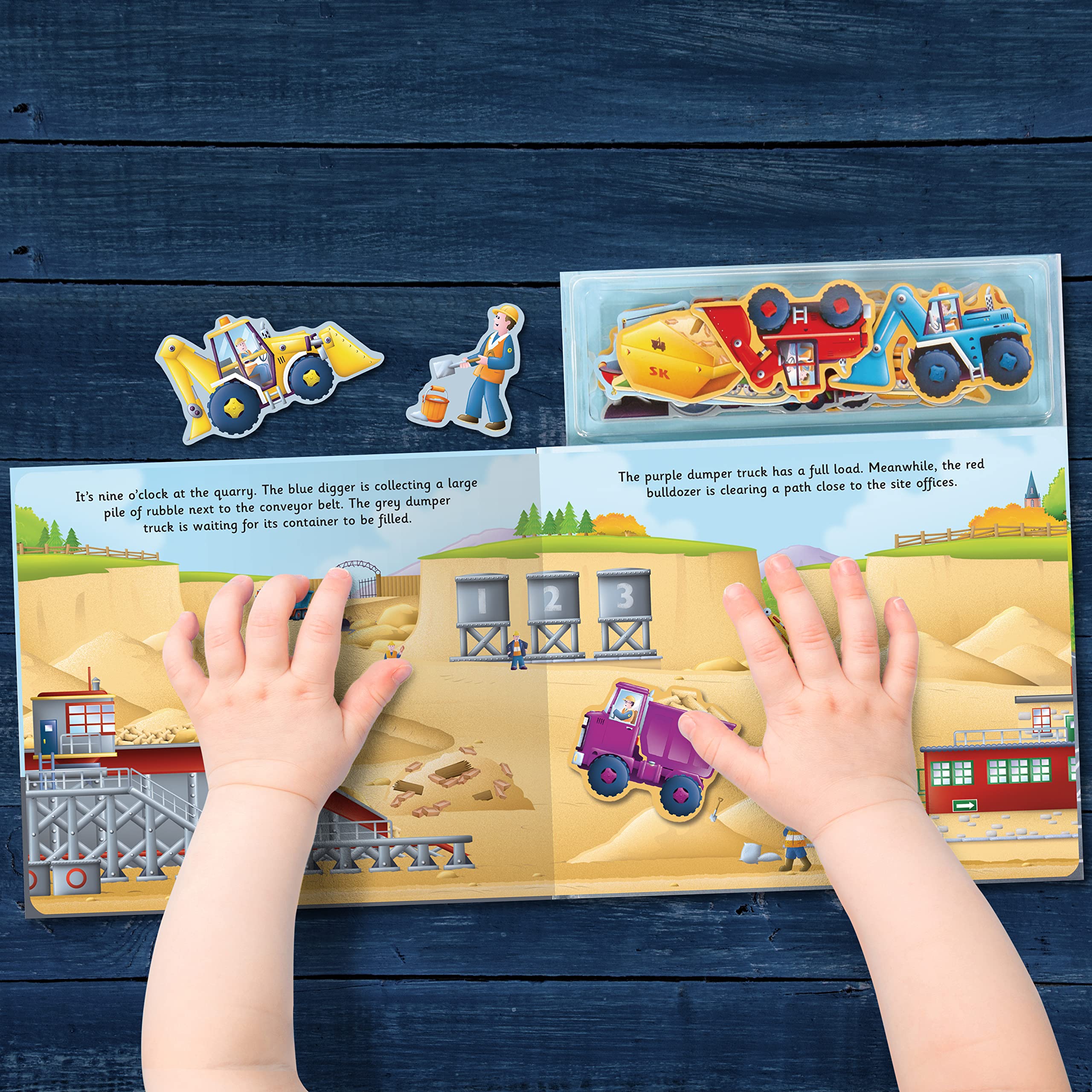 Magnetic Let's Play Diggers - Educational Construction Toy Set for Kids | STEM Learning Activity | Perfect for Indoor Play, Travel & Classroom Fun