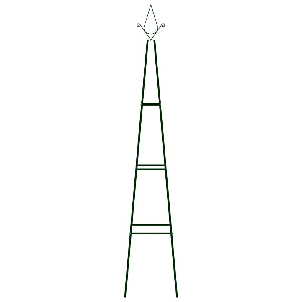 SKM Garden Climbing Plant Trellis - 2 Pack Dark Green Metal Plant Support 13.8