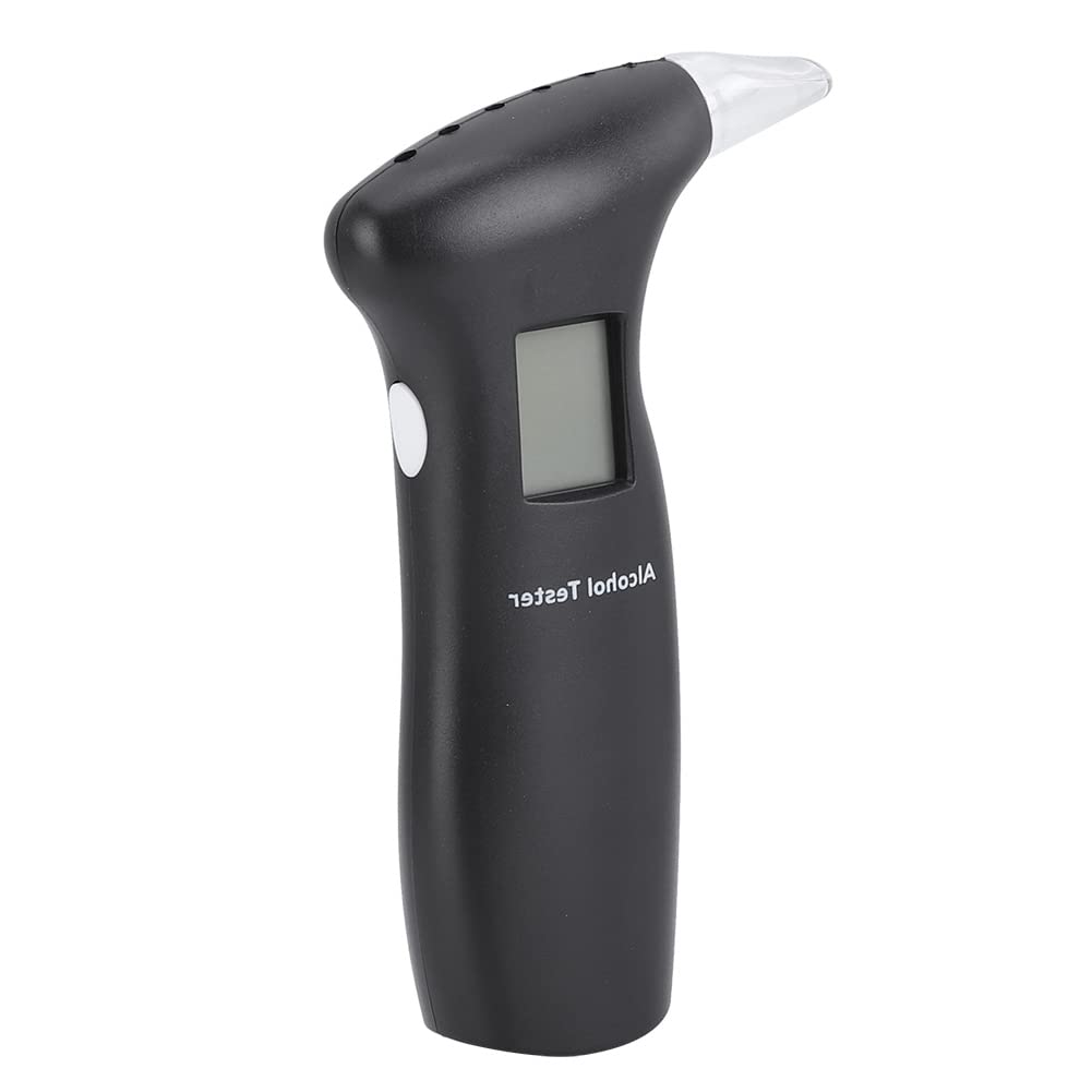 Professional Breathalyzer with Backlit LCD Display - Portable Alcohol Tester with 3 Replaceable Mouthpieces for Personal & Workplace Safety - Accurate BAC Detection for Bars, Parties, and Roadside Testing