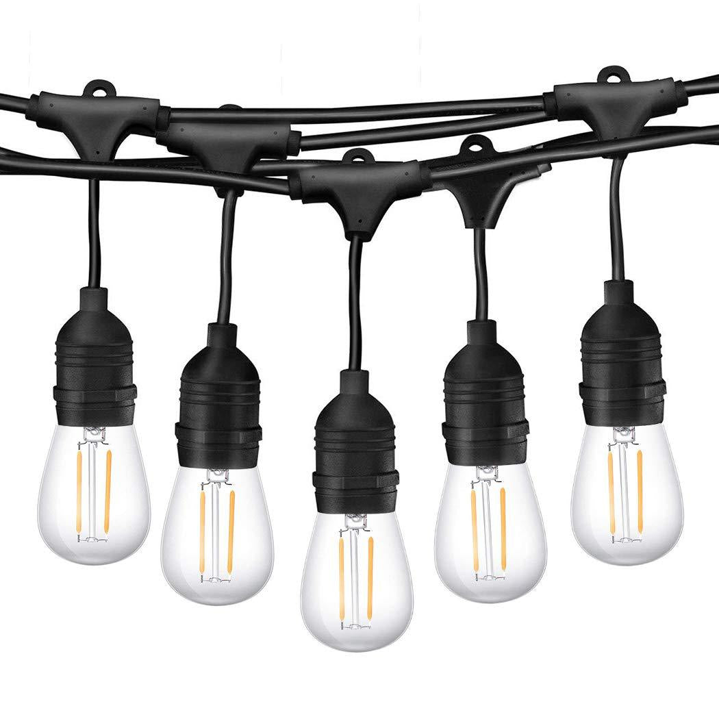 10M Festoon String Lights - Waterproof Outdoor Christmas Wedding Party Decorations - Perfect for Garden, Patio, and Backyard Lighting