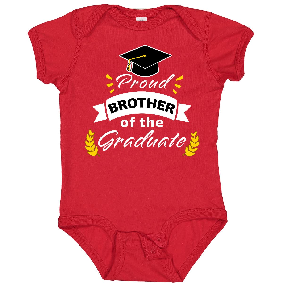 Inktastic Family Graduation - Proud Brother of the Graduate Baby Bodysuit | Cute Infant Onesie for Graduation Celebrations | Perfect Gift for Siblings & Graduation Parties