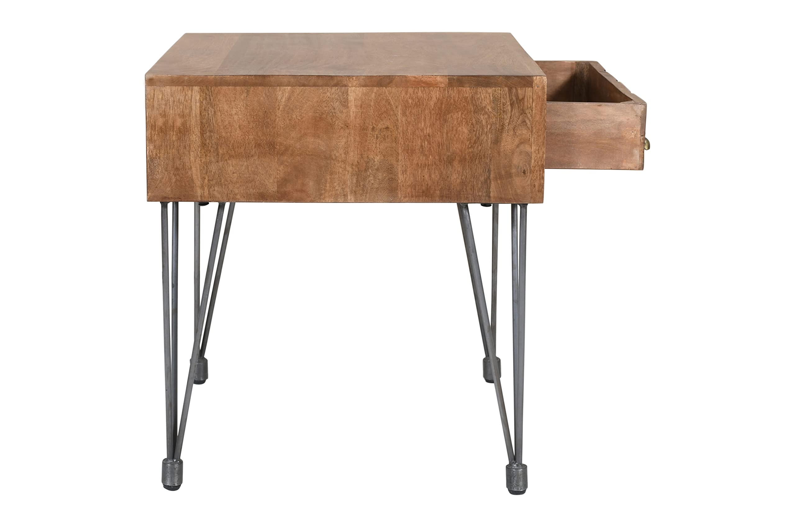 Vintage Solid Wood End Table with Apothecary Drawers - Rustic Nightstand for Bedroom, Living Room & Office - Jofran Inc. Handcrafted American Furniture