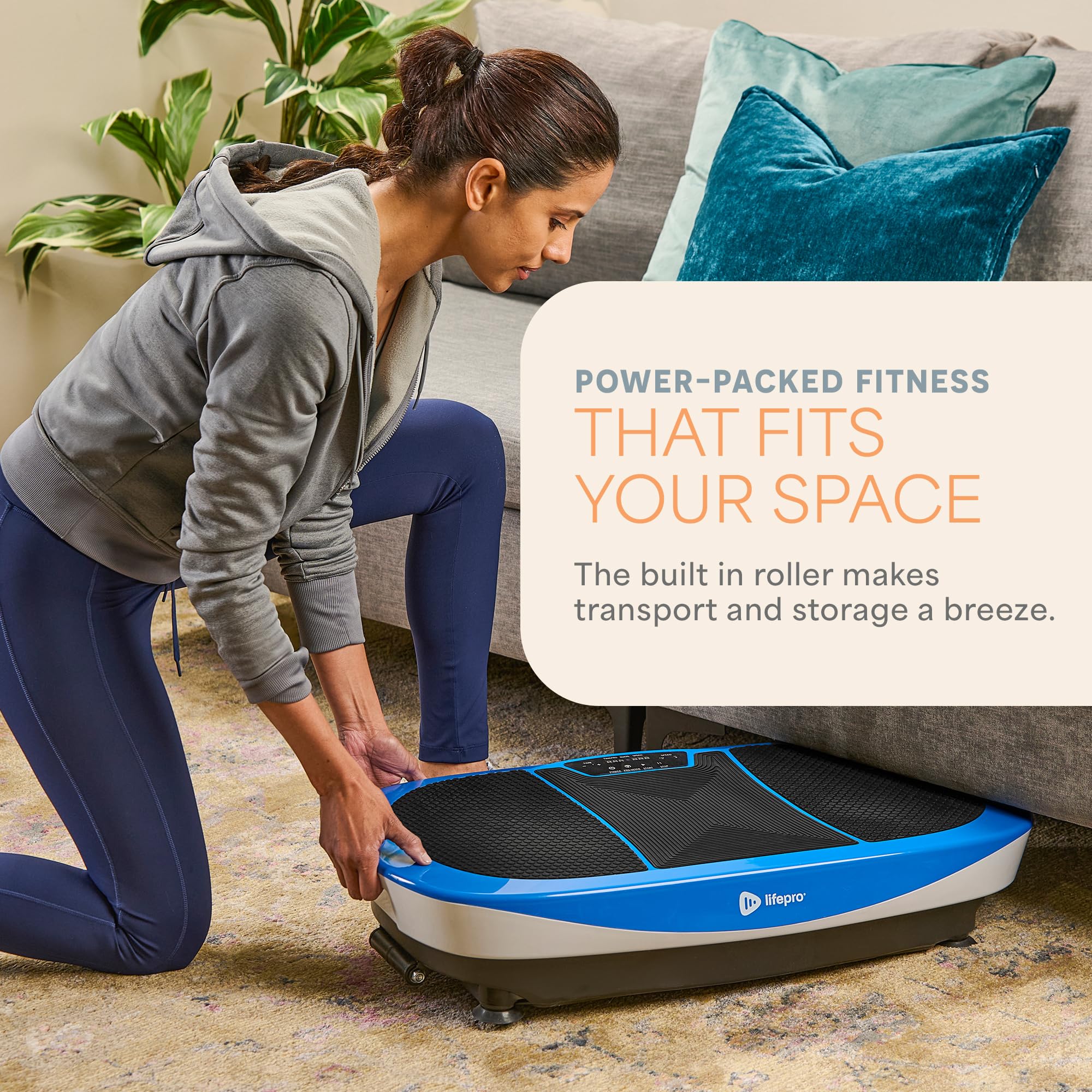 Lifepro Rumblex Max 4D Vibration Plate Exercise Machine with Resistance Bands - Home Fitness Equipment for Full Body Workout, Muscle Toning, Strength Training & Recovery - Perfect for Home Gym, Weight Loss & Physical Therapy