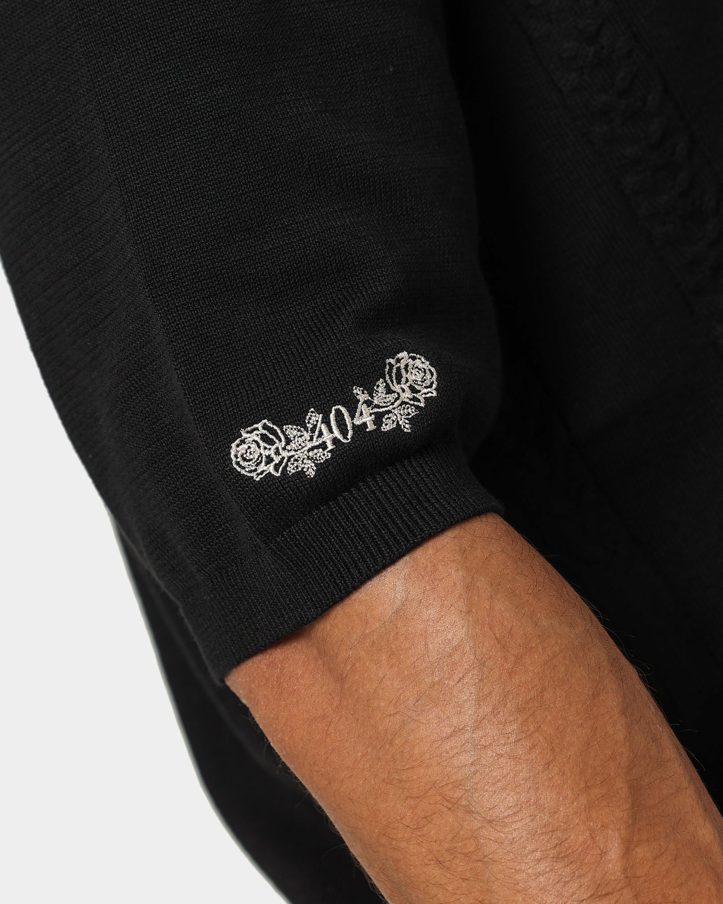 Black 404 Cable Knit Button-Up Sweater for Men - Cozy Winter Pullover for Casual & Office Wear
