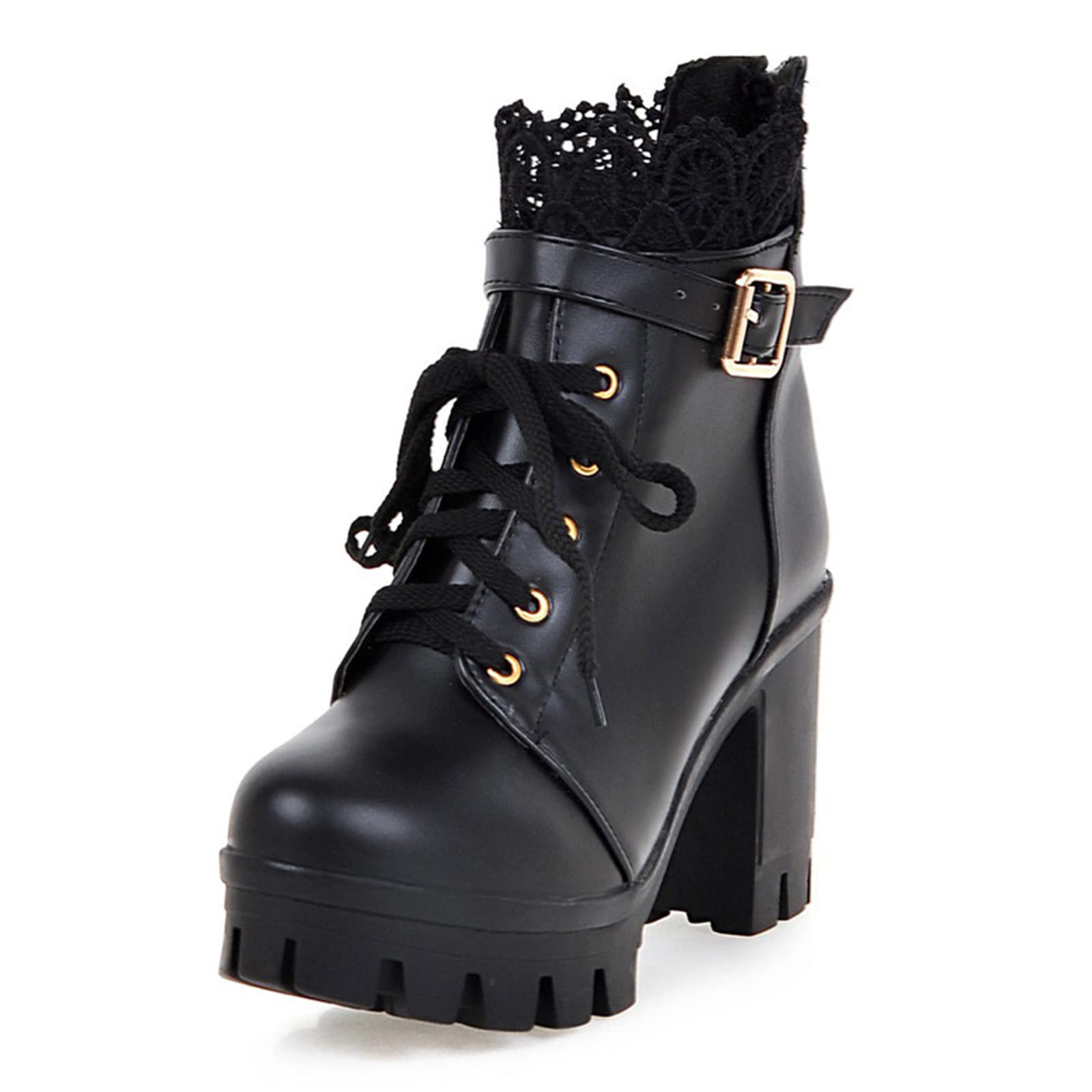 **Women's 157 Mid Calf Boots – Winter & Autumn Fashion Lace-Up Ankle Boots with Height Increase – Perfect for Casual Outfits, Office Wear & Date Nights**