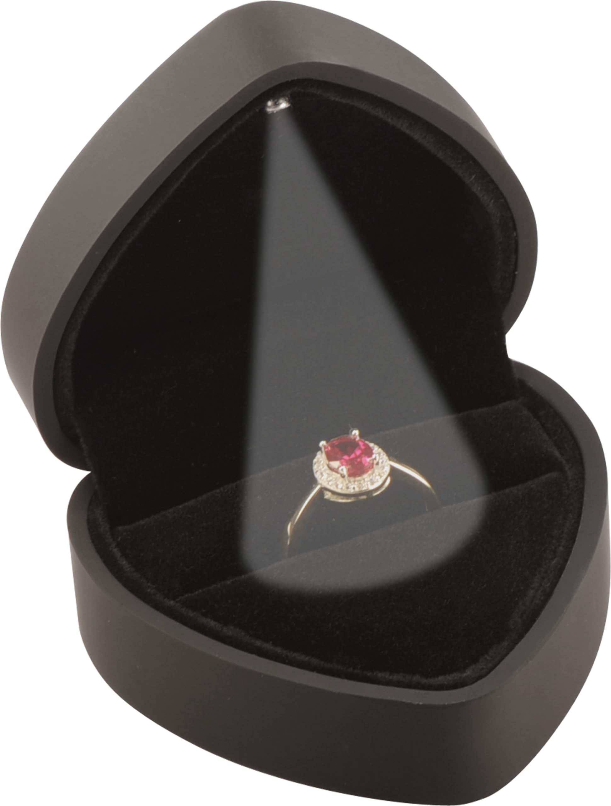 Luxury LED Heart Shaped Jewelry Gift Box with Light - Proposal Ring Box for Wedding, Engagement, Anniversary, Valentine's Day, Birthday, Christmas - Perfect for Surprise Proposals, Romantic Gifts & Special Occasions