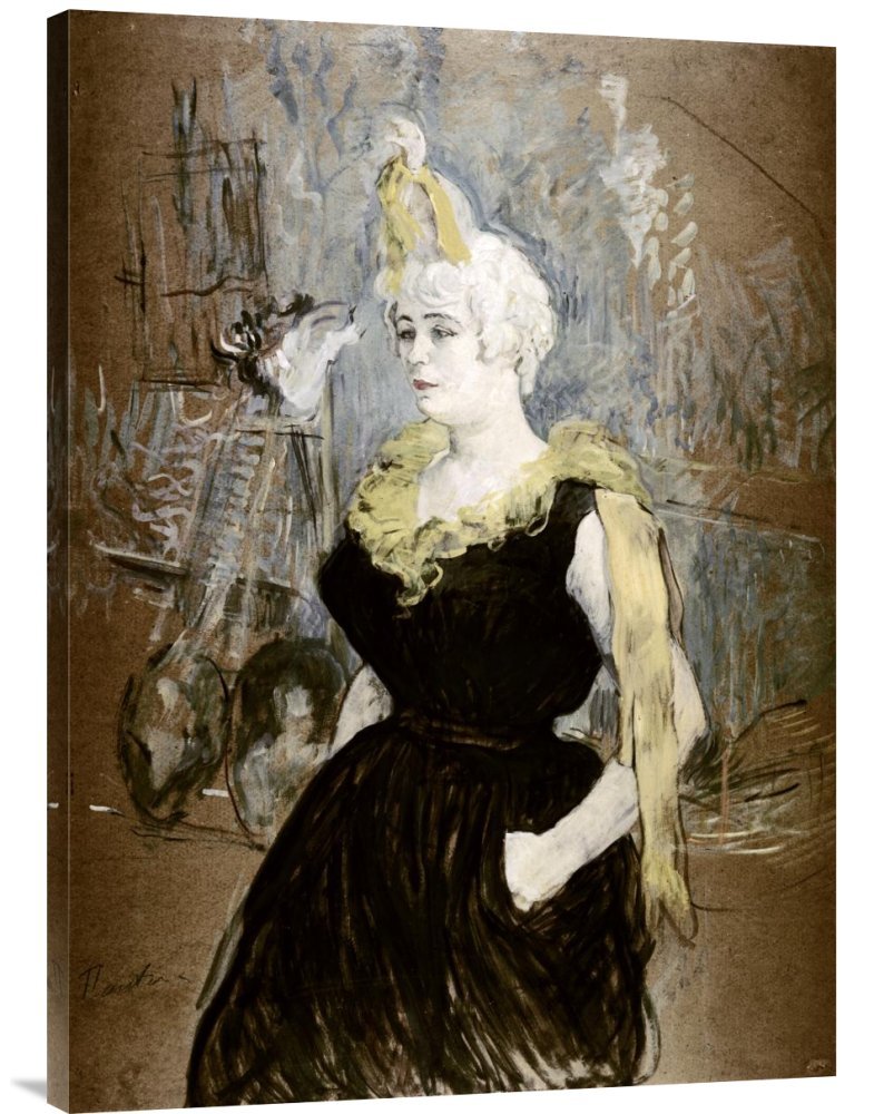 Henri Toulouse-Lautrec Cha-U-Kao Canvas Wall Art Print - Gallery Wrap Giclee Reproduction - Vintage French Poster Decor for Living Room, Bedroom & Office