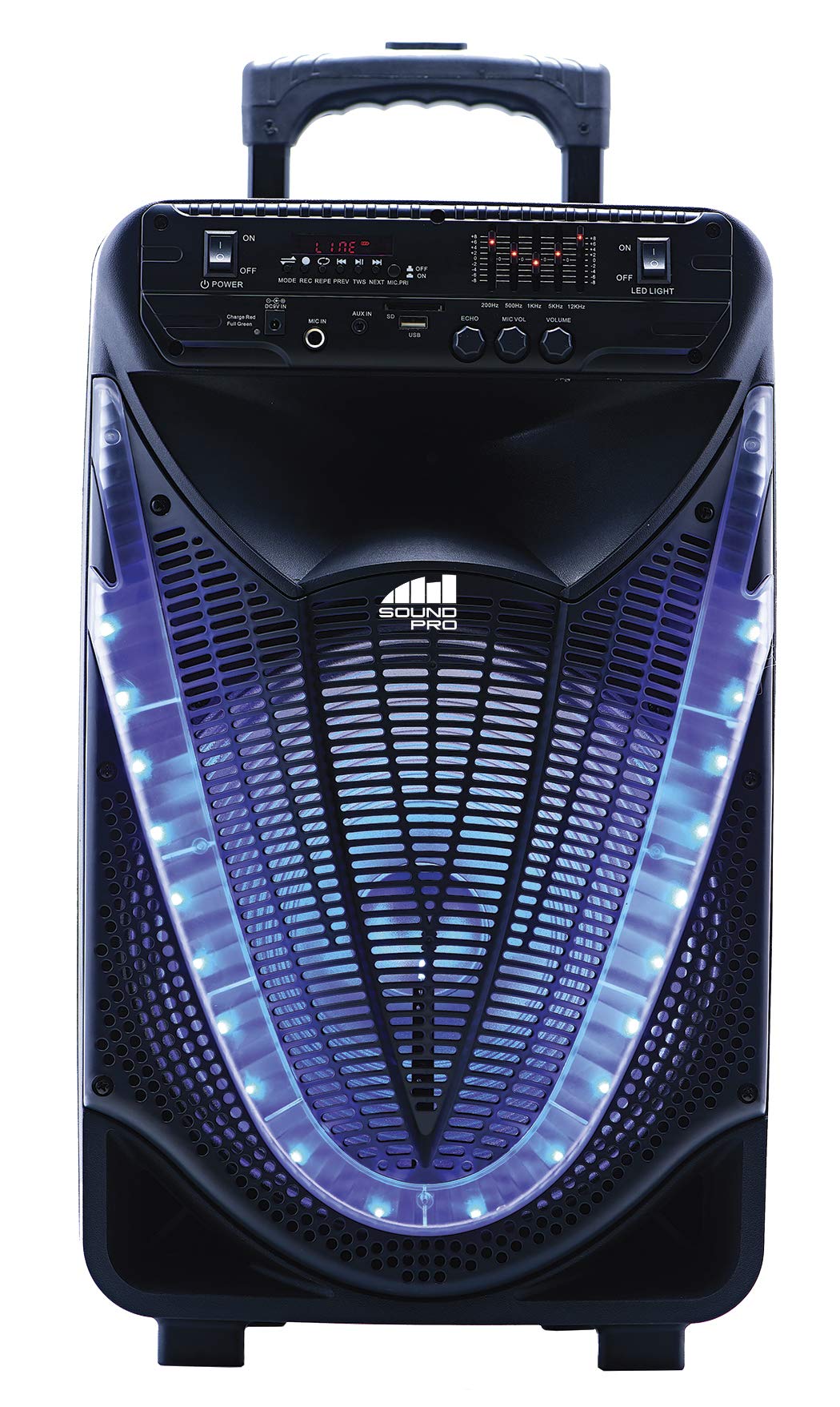 Naxa Electronics NDS-1233 12-Inch Bluetooth Portable Party Speaker with Disco Lights - Perfect for Outdoor Gatherings, Beach Parties & Home Entertainment