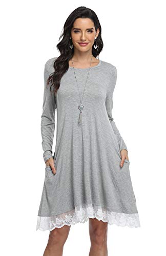 Gray With Lace Trim