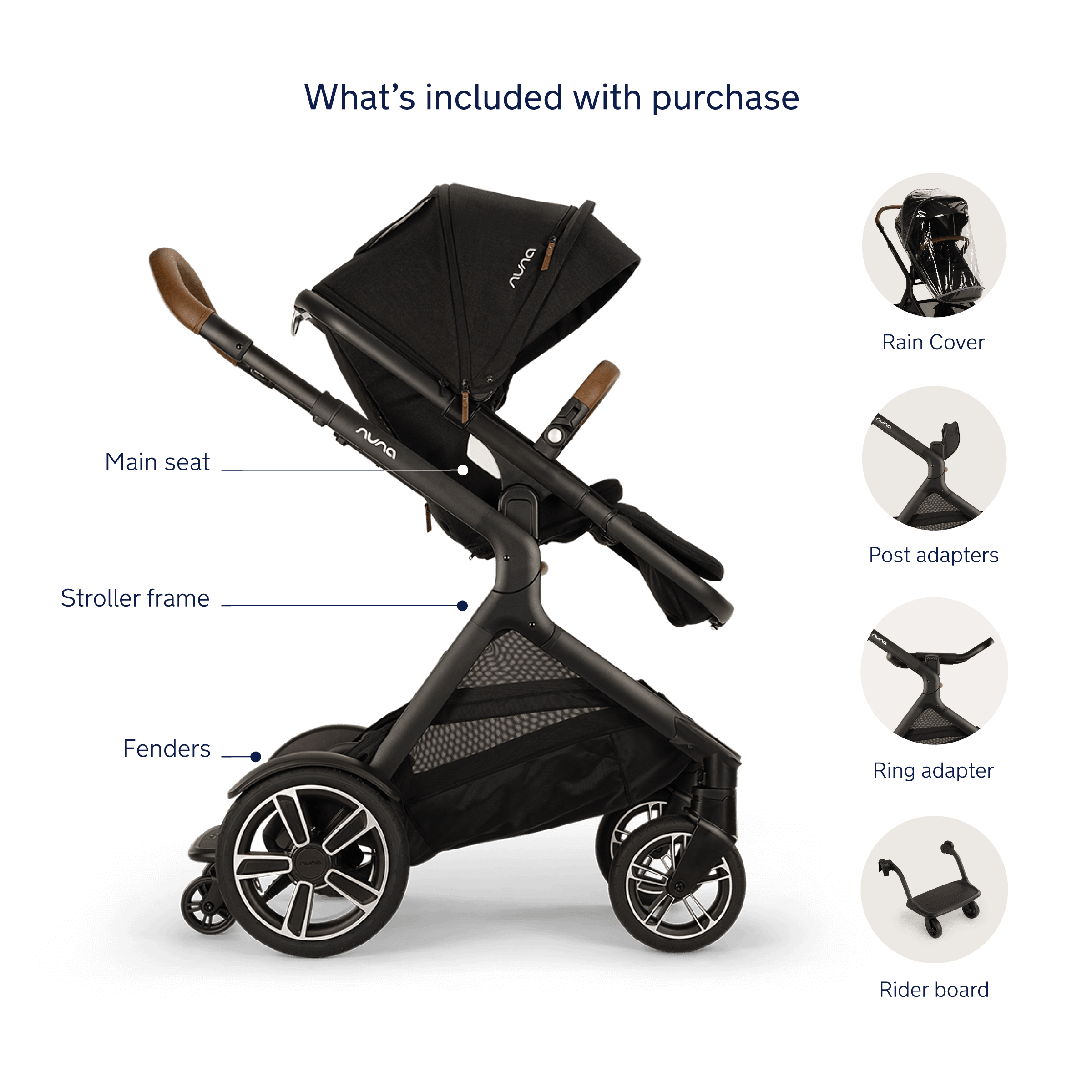 Nuna Demi Next Stroller - Lightweight, Compact & Versatile Baby Stroller for Travel, Shopping & Everyday Use