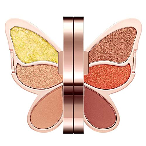 Butterfly Eyeshadow Palette - 6 Color Makeup Set with Pearl Glitter & Matte Shades, Long Lasting & Waterproof, Blendable for Women & Girls, Travel Size (Lucky Koi) | Perfect for Party, Wedding & Everyday Makeup Looks