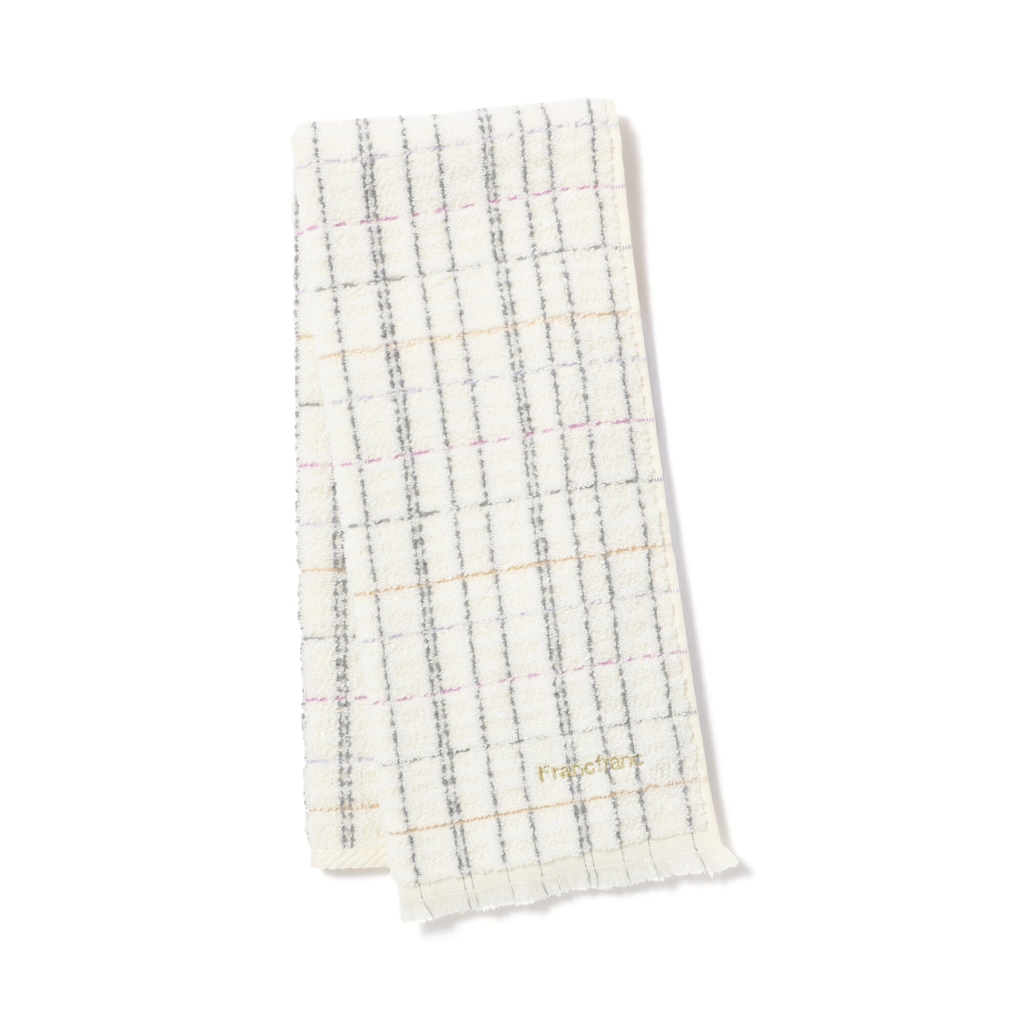 Antibacterial & Odor-Resistant Tweed Pattern Face Towel - Soft & Absorbent White Hand Towel for Gym, Travel & Daily Skincare