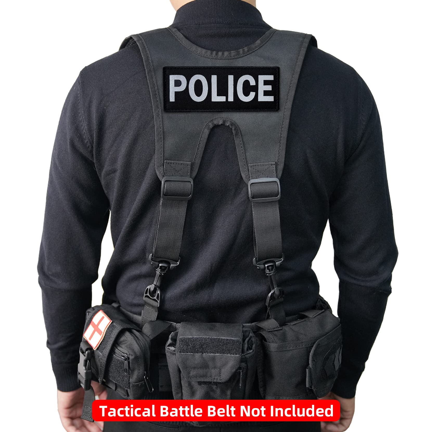 KUNN Tactical Tool Belt Suspenders for Men - Heavy Duty Adjustable Work Harness with Accessories for Construction, Carpentry & DIY Projects