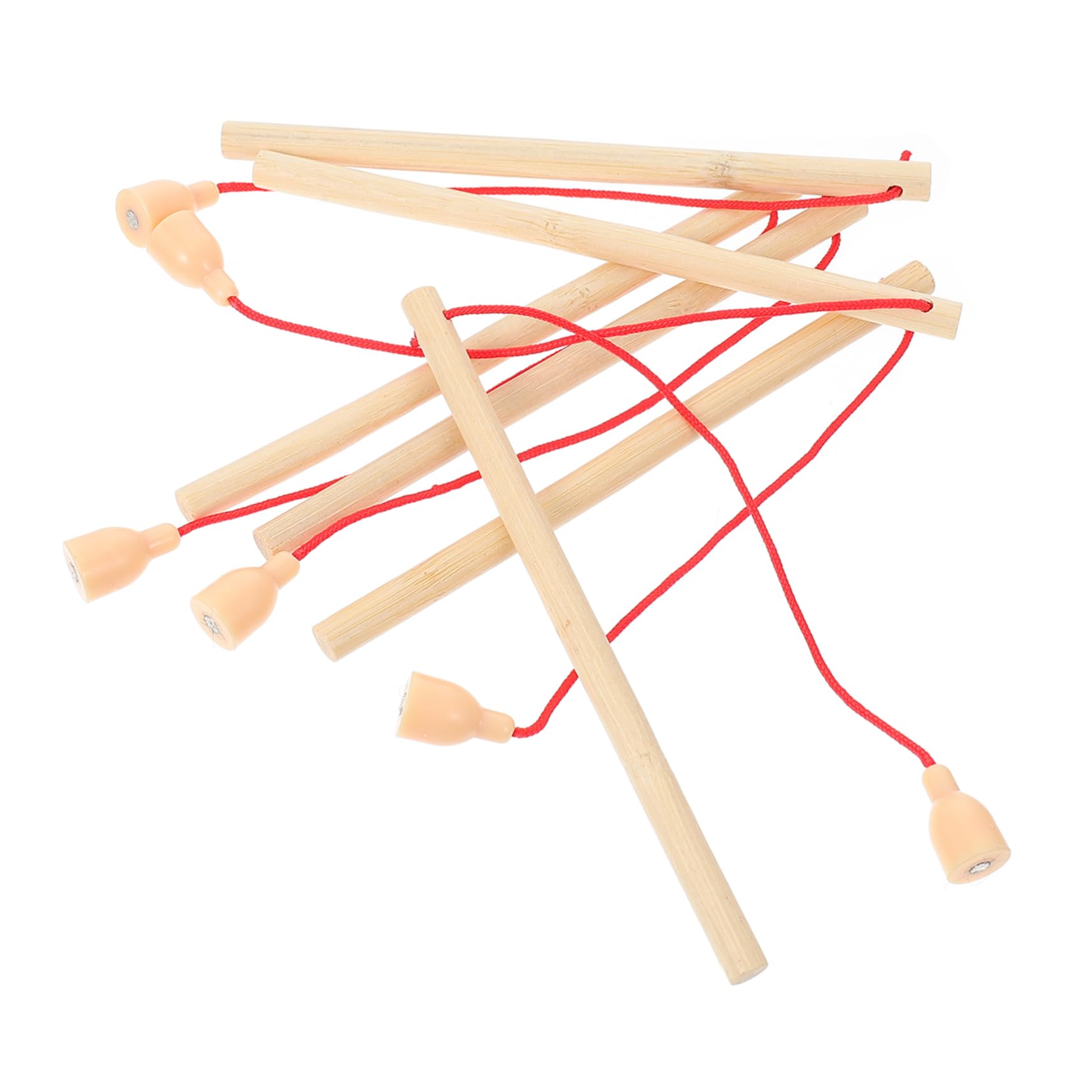 CIYODO 6pcs Wooden Magnetic Fishing Game Toy Set - Replacement Fishing Rods for Kids - Fun Educational STEM Toy for Toddlers - Perfect for Birthday Gifts, Preschool Learning & Family Game Night
