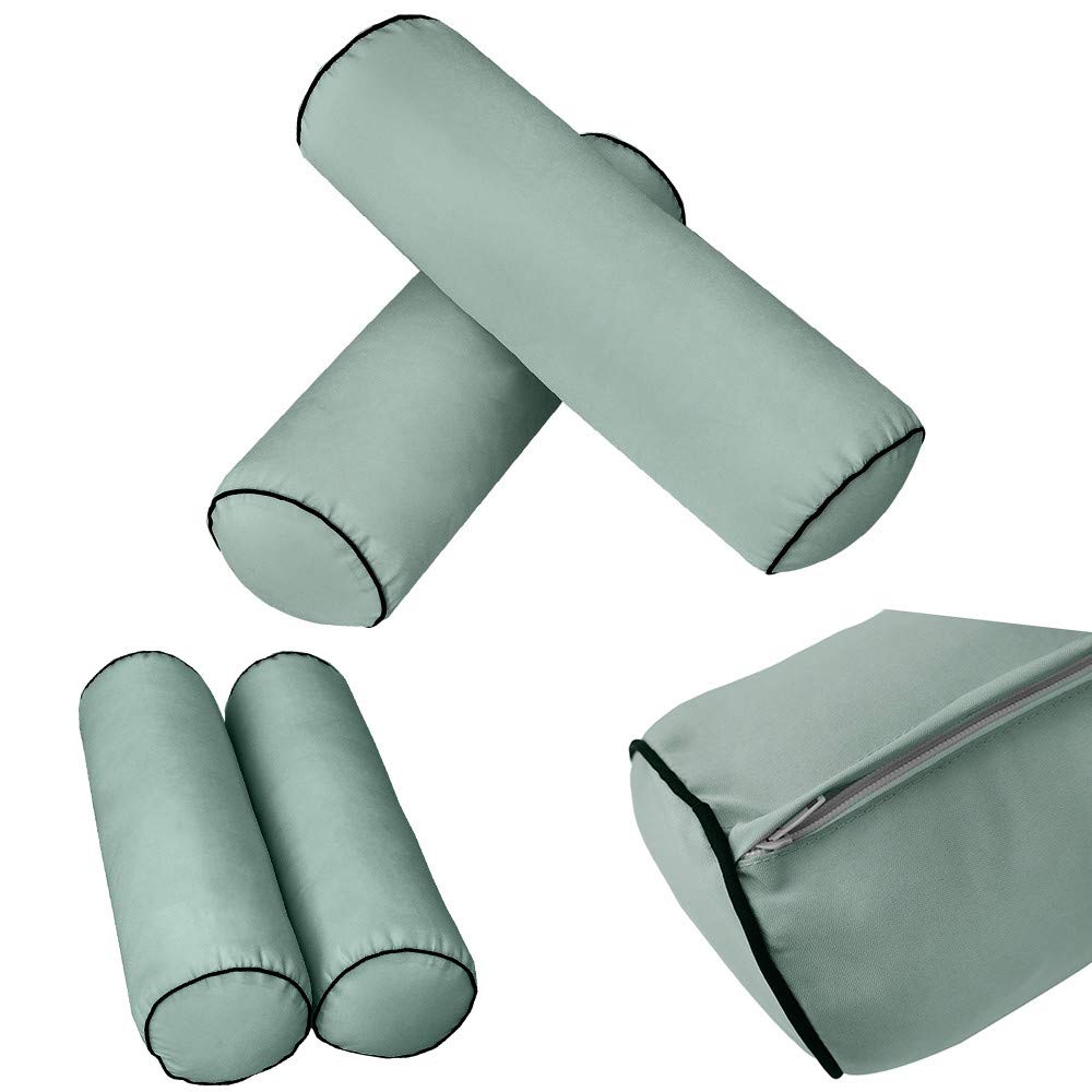 Prolinemax Outdoor Style 3 Twin-XL Daybed Mattress Cover with Contrast Trim - Fitted Bolster Pillow Sheet AD002 | Perfect for Patio Furniture, Sunroom Daybeds & Guest Room Decor