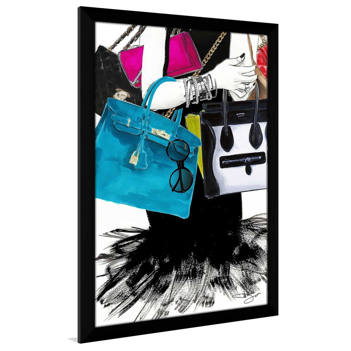 Jodi Print Acrylic Bag Lady 2 - Stylish & Durable Handbag for Women | Perfect for Work, Travel & Everyday Use