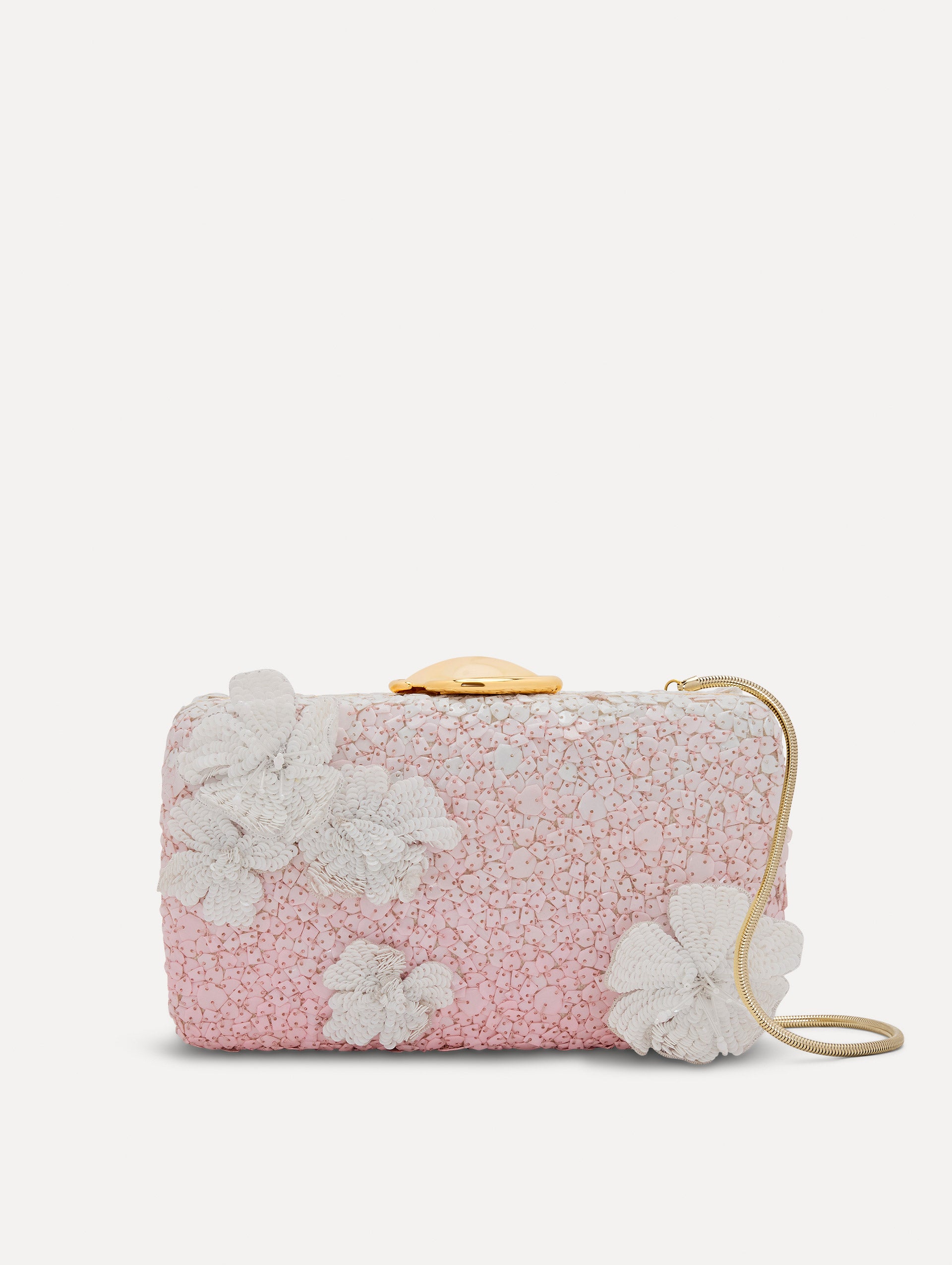 Cherry Blossom Sequin Clutch Bag for Women - Elegant Evening Party Purse with Rhinestone Decorations - Perfect for Weddings, Prom, and Special Occasions
