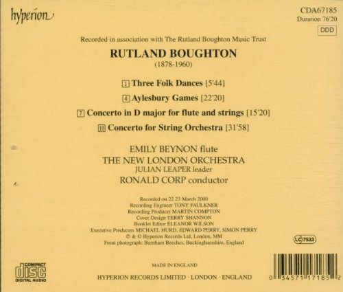 Boughton: Flute Concerto & Aylesbury Games - Classical Music CD for Relaxation, Study & Dinner Parties | Perfect for Music Lovers & Collectors
