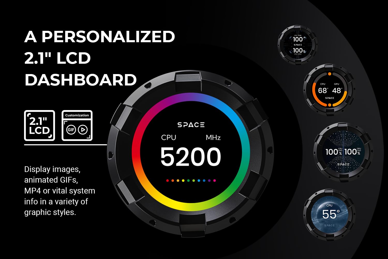 ID-COOLING SL360 RGB AIO Liquid CPU Cooler with 2.1
