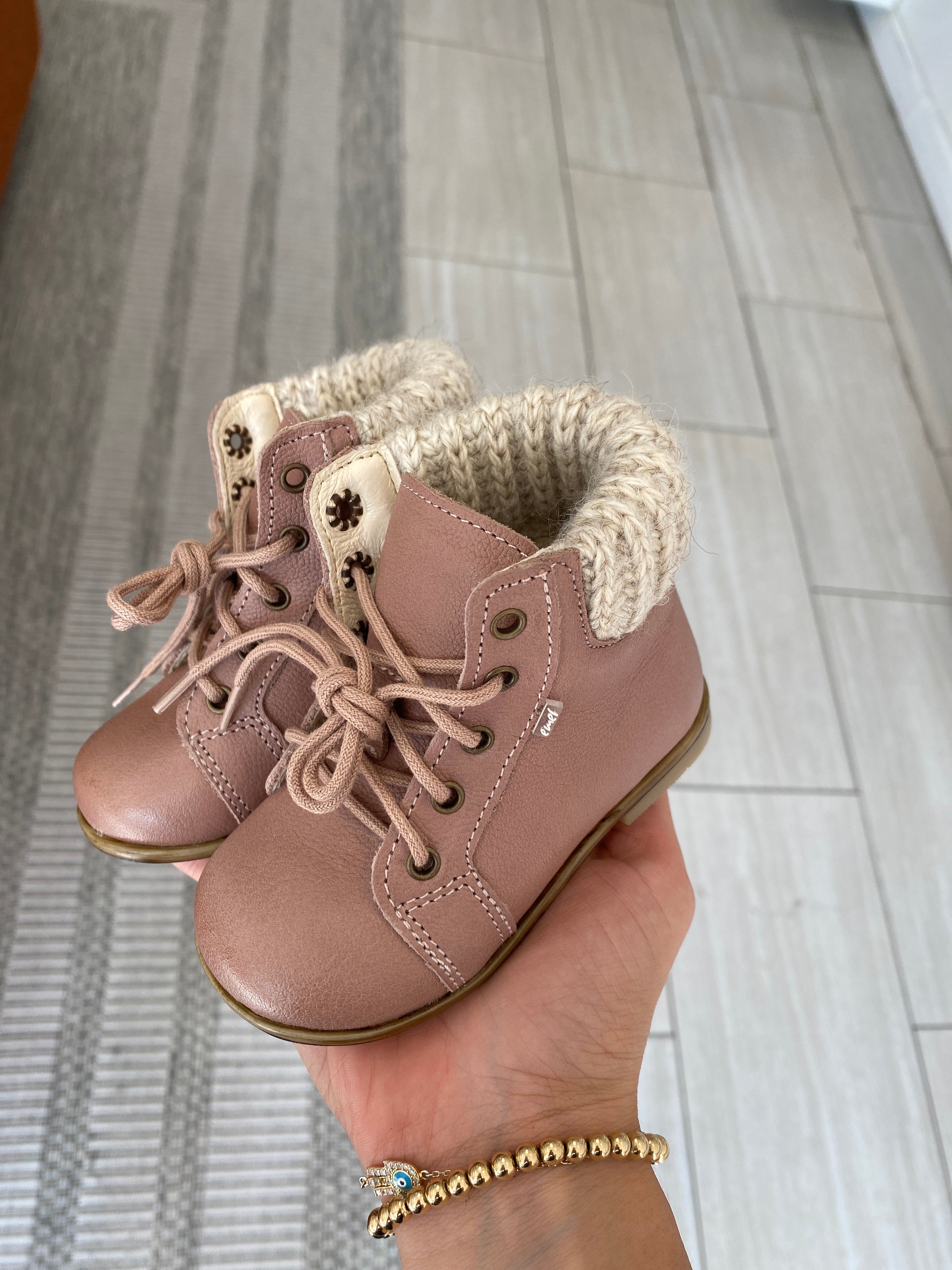 Emel Dusty Pink Baby Sweater & Bootie Set - Soft Knit Winter Outfit for Newborns & Infants | Perfect for Photo Shoots, Gifts & Special Occasions