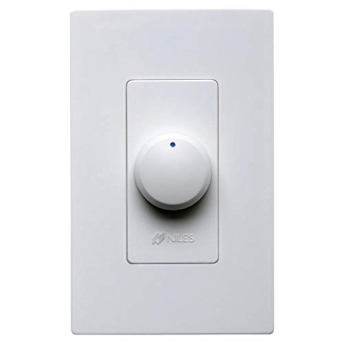 Niles VCS100K 2-Pack In-Wall Volume Control Switches with Toggle & Rotary Actuator - Manual Operation, White - Perfect for Home Theater & Multi-Room Audio Systems