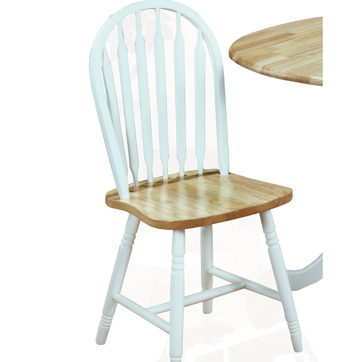 Arrow Back Windsor Chair Set of 2 - Solid Wood Dining Chairs for Kitchen, Dining Room & Office - Traditional Style Home Decor