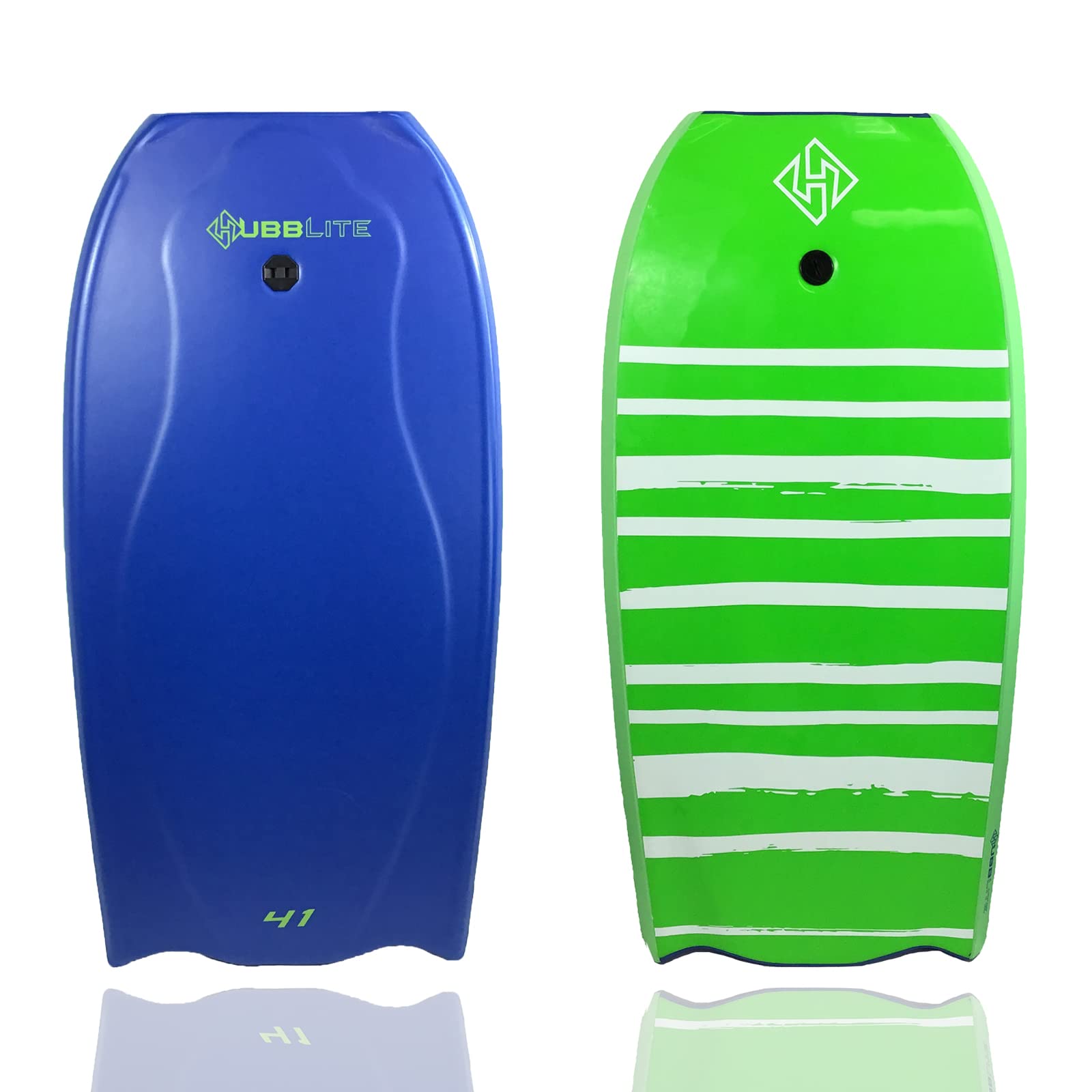 Hubblite Premium Bodyboard for Beginners, Intermediates & Experts - Lightweight Fiberglass Stringer Design for Kids & Adults - Includes Coiled Polyurethane Leash & Free DVD - Perfect for Beach Vacations, Surfing Lessons & Wave Riding Adventures
