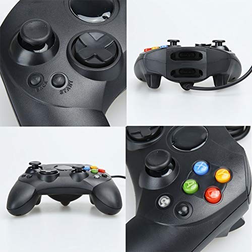 Mekela 2-Pack Classic Wired Xbox Controller Gamepad for Xbox Series S/X - Dual Shock Joystick with Ergonomic Design (Black) - Perfect for Gaming, Streaming & Multiplayer Sessions