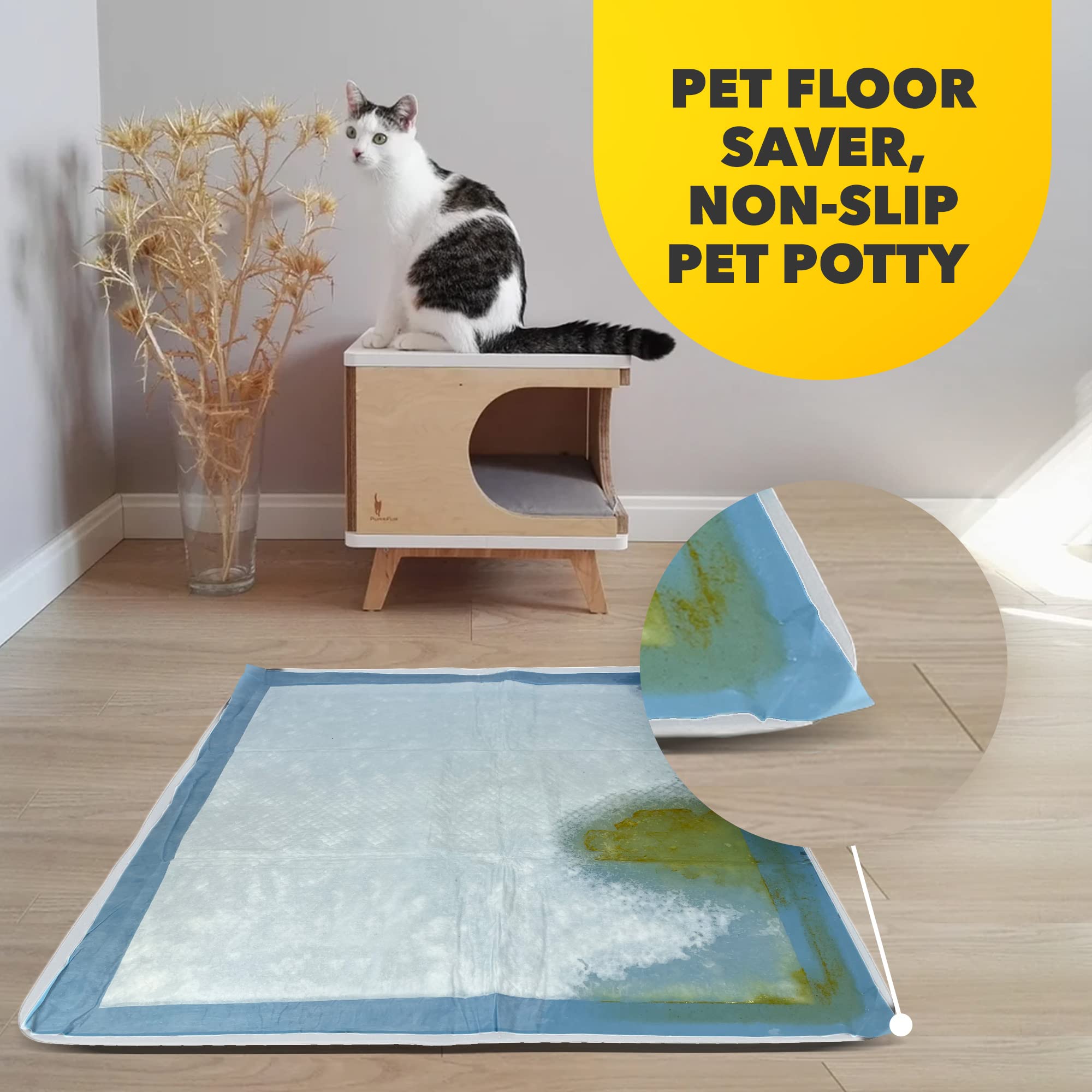 TidyFriend 24x24 Inch Silicone Dog Potty Tray - No Spill Pee Pad Holder for Puppy Training | Easy to Clean, Durable & Leak-Proof | Perfect for Indoor Dog Potty Training, Crate Use & Small Breed Dogs (Grey)