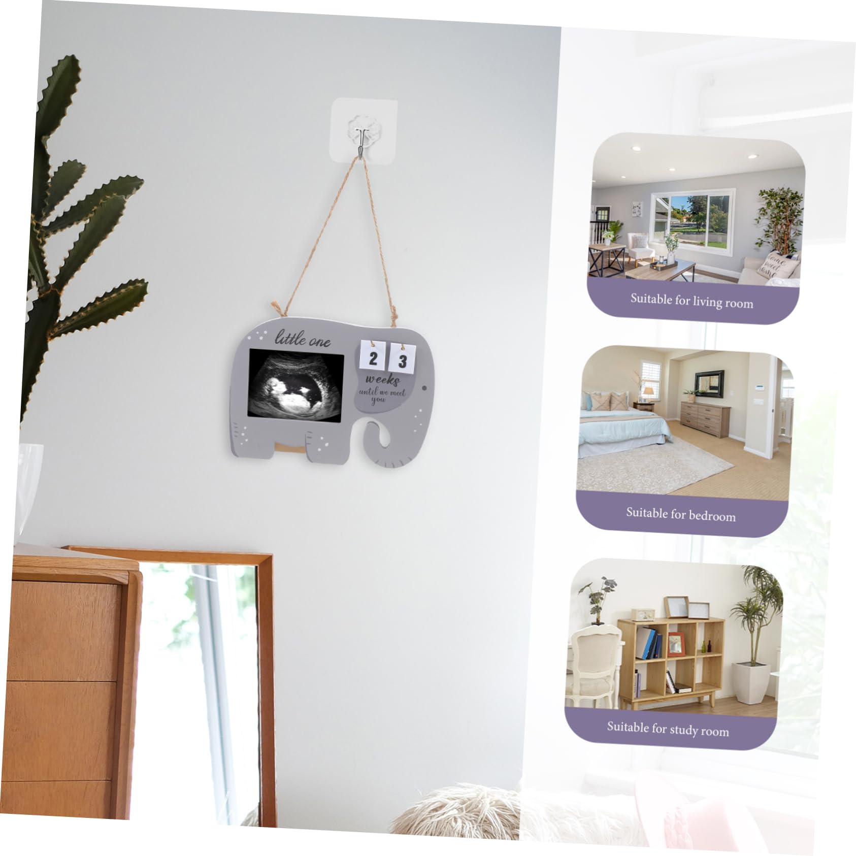 Wooden Sonogram Photo Frame - Baby Ultrasound Picture Frame for Newborns | Perfect for Nursery Decor, Baby Showers & First Ultrasound Keepsakes